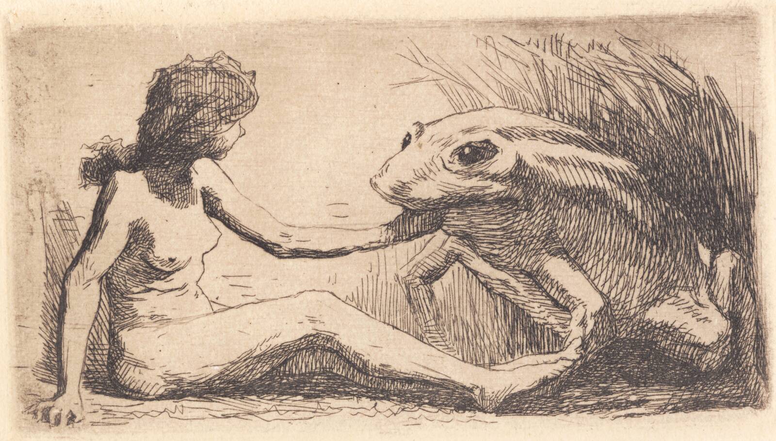 Pigen med frøen, Frans Schwartz, 1901