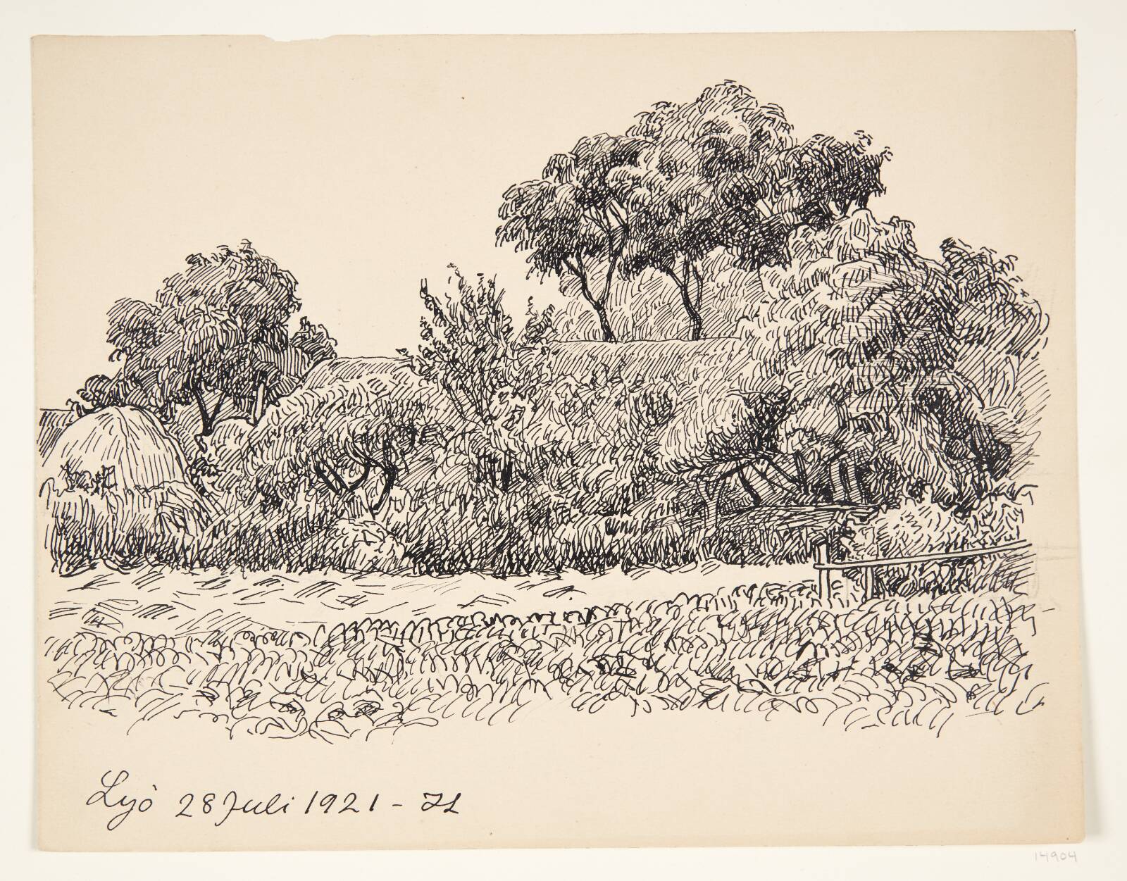 Landskab. Lyø, Johannes Larsen, 1921