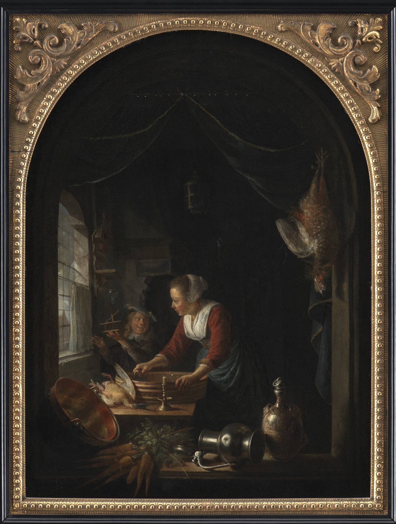 Køkkenscene, Gerard Dou, 1643-1647