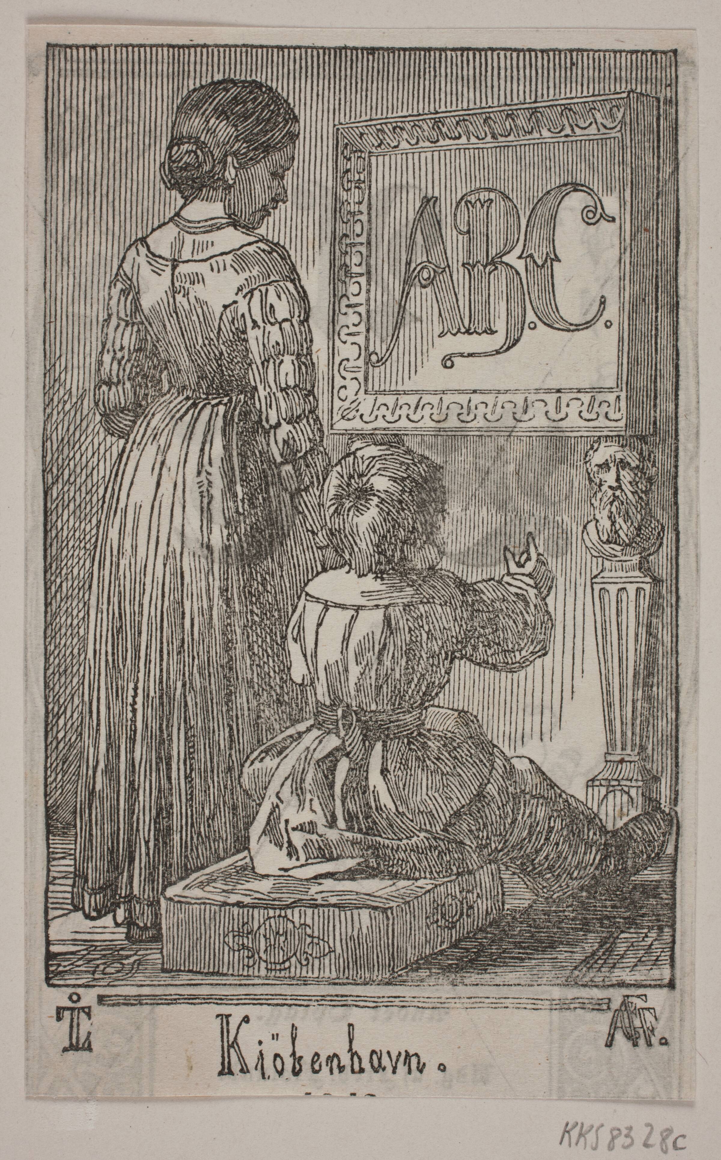 Bagsiden af titelblad til "ABC", Andreas Flinch, 1842