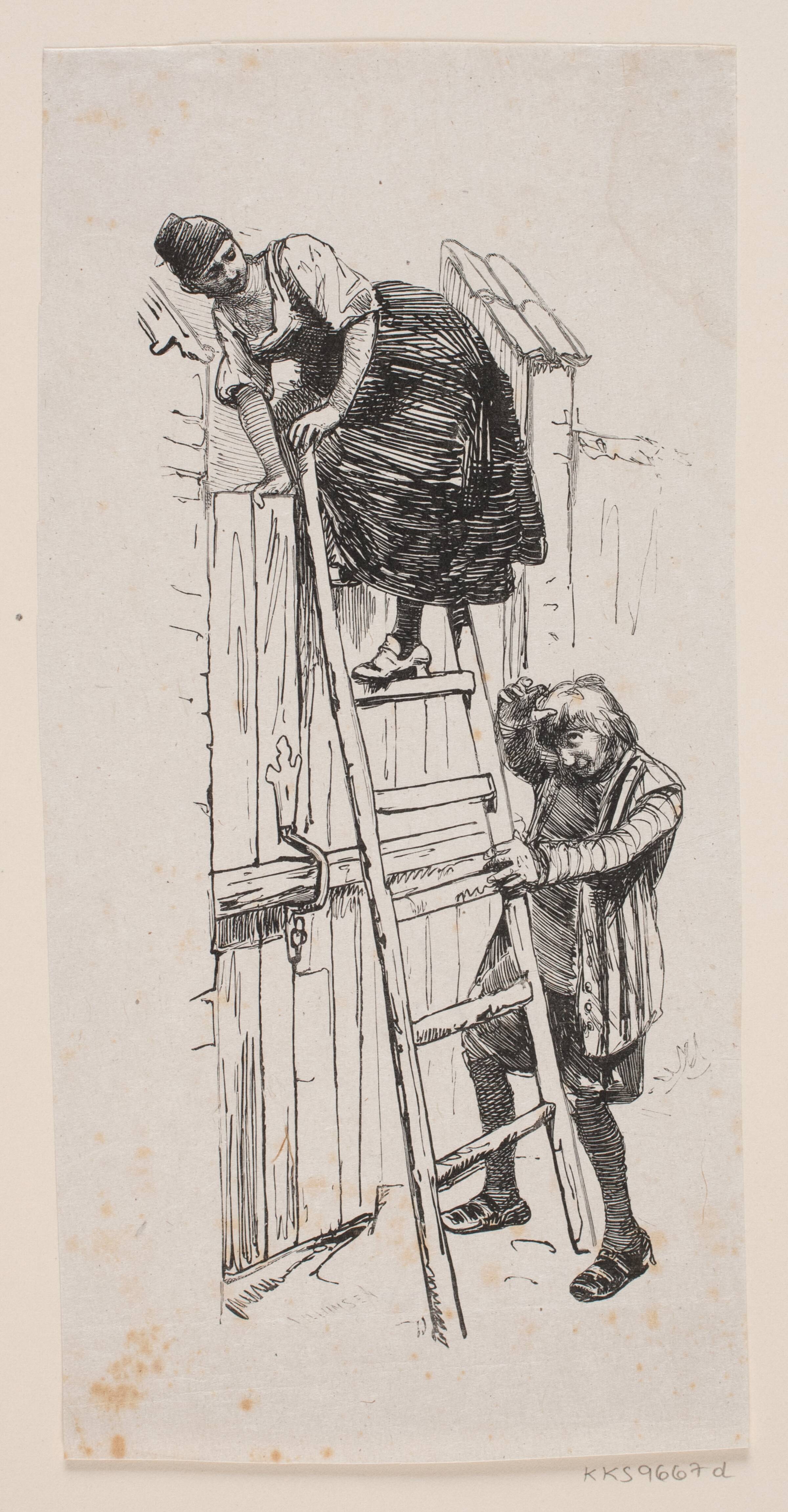 Illustration til Holberg: "Peder Paars", Emil Villumsen, 1885