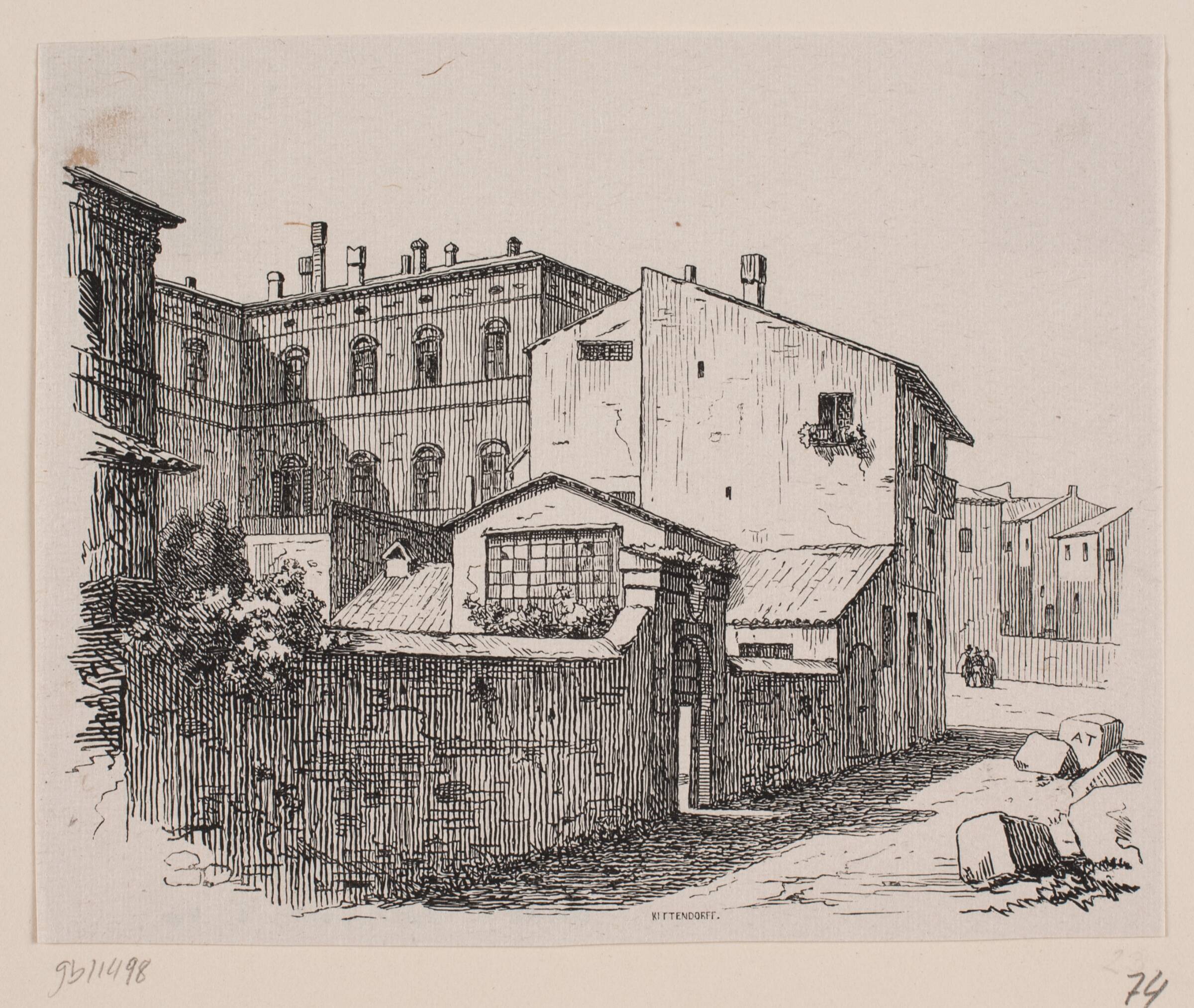 Thorvaldsens atelier i Rom, Axel Theodor Kittendorff, 1846