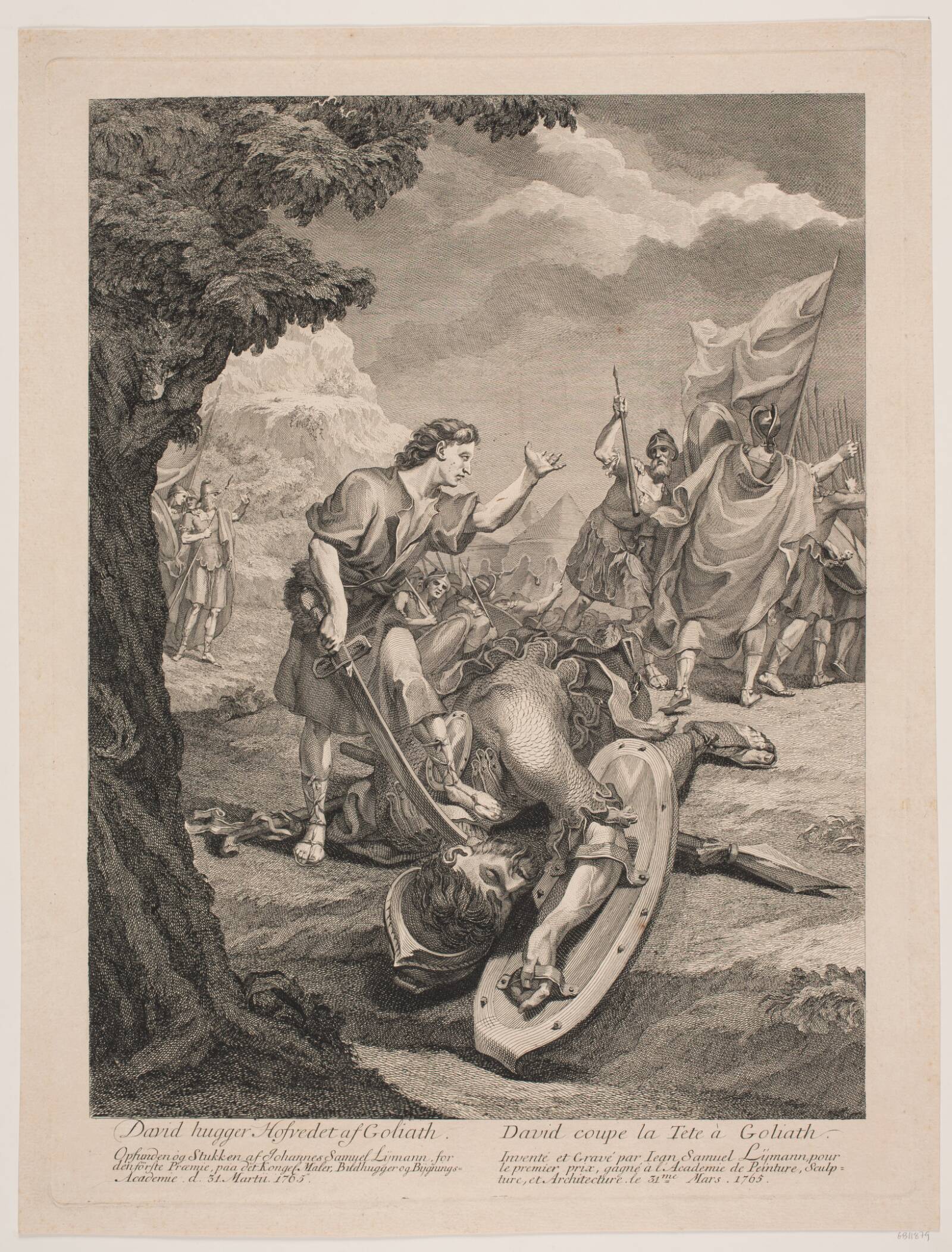 David og Goliath, Johan Samuel Lymann, 1765