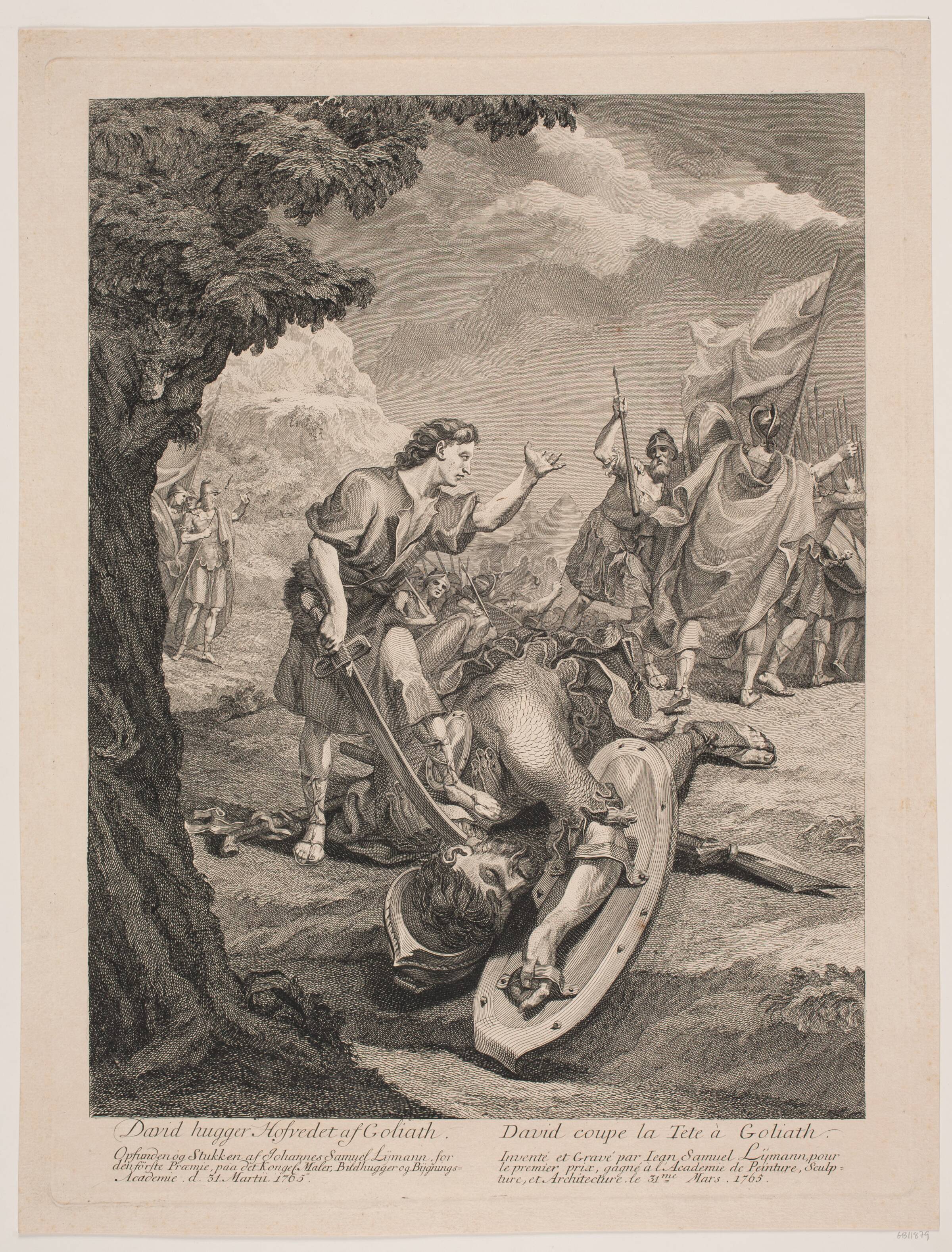 David og Goliath, Johan Samuel Lymann, 1765