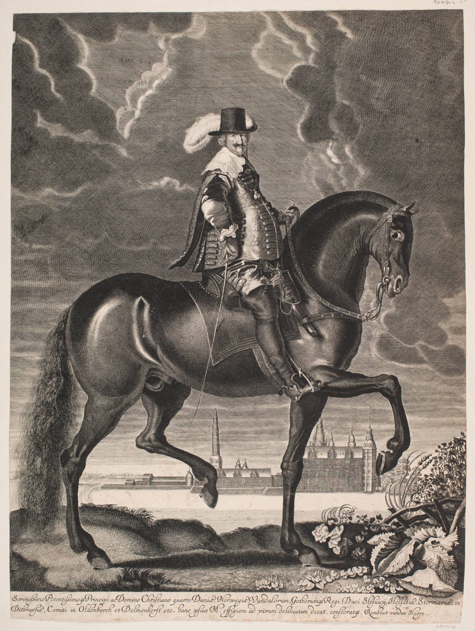 Christian IV til hest, Rombout van den Hoeye, 1650-1670
