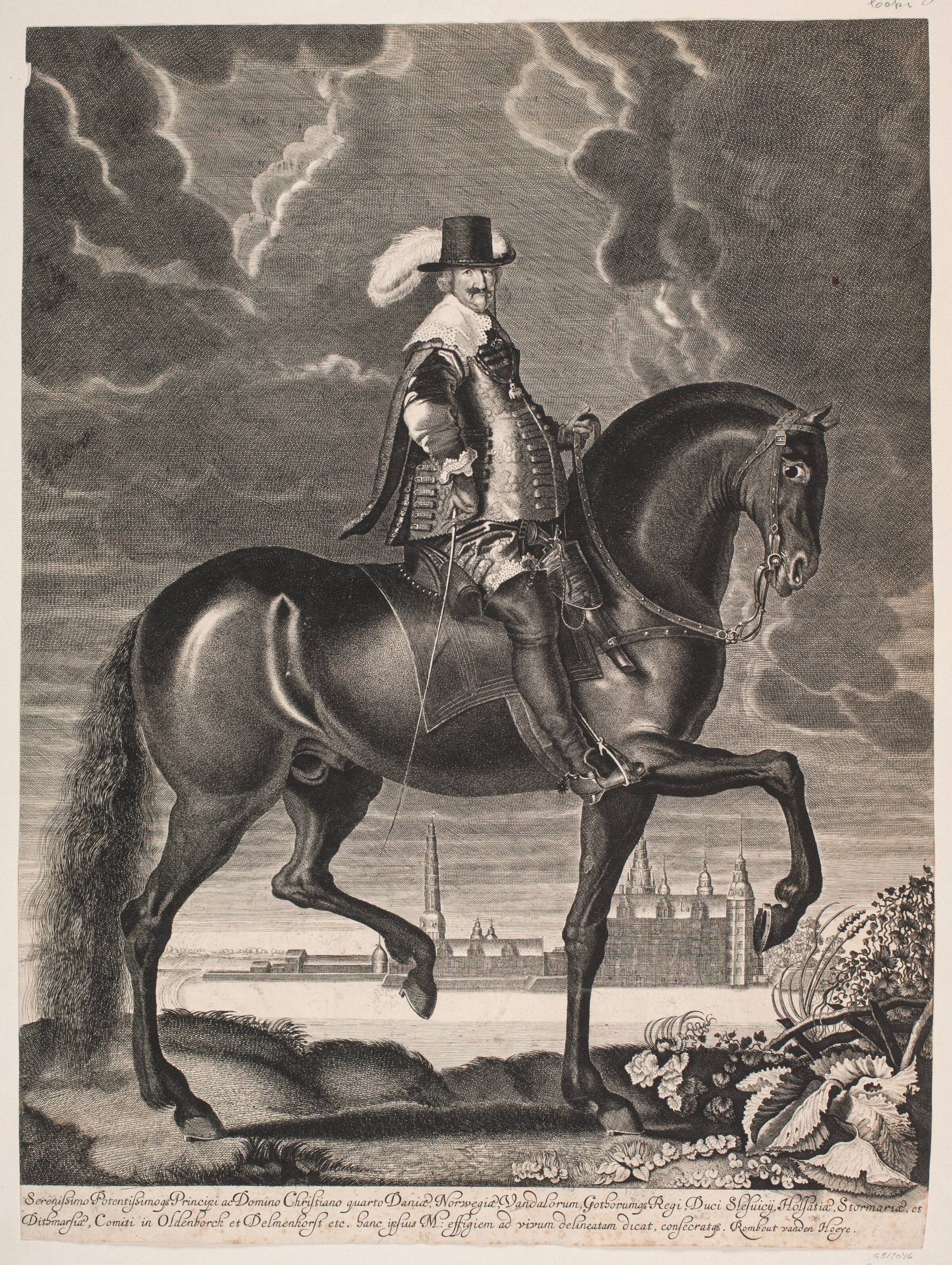 Christian IV til hest, Rombout van den Hoeye, 1650-1670