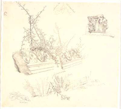 Arkitektoniske fragmenter. 1840(?)