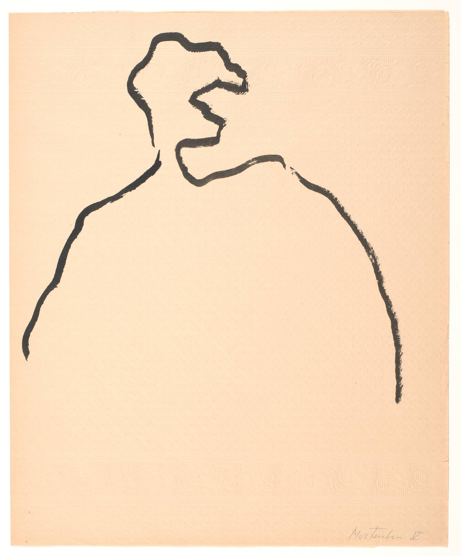 Trelfigur, i profil mod højre, Richard Mortensen, 1958-1960