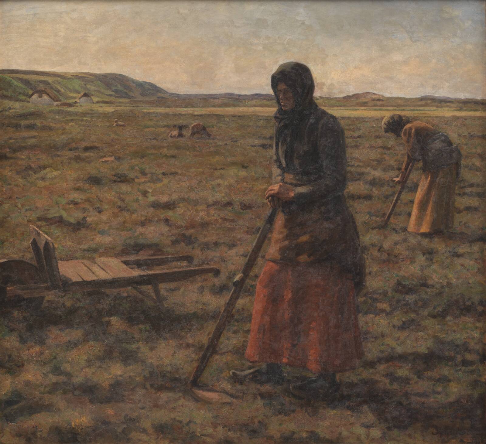 Kvinder hakker lyng, Jens Vige, 1906