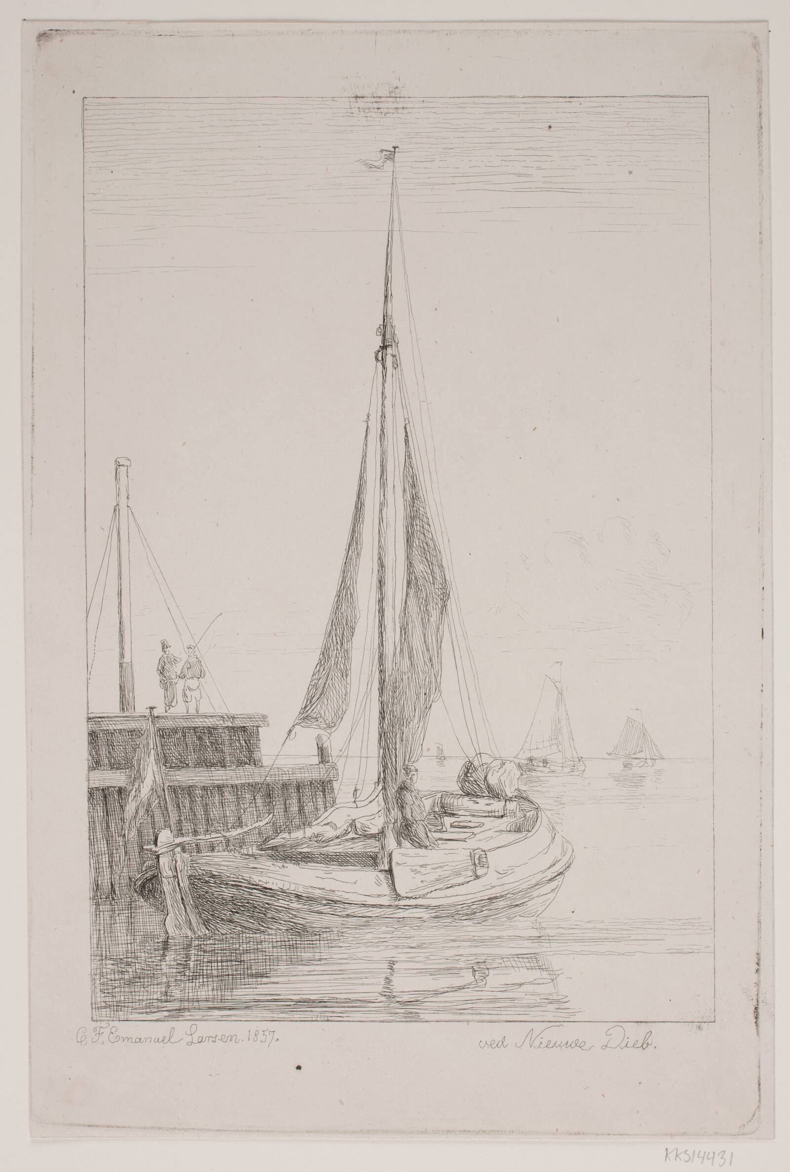 Ved Nieuwe Diep, Emanuel Larsen, 1857