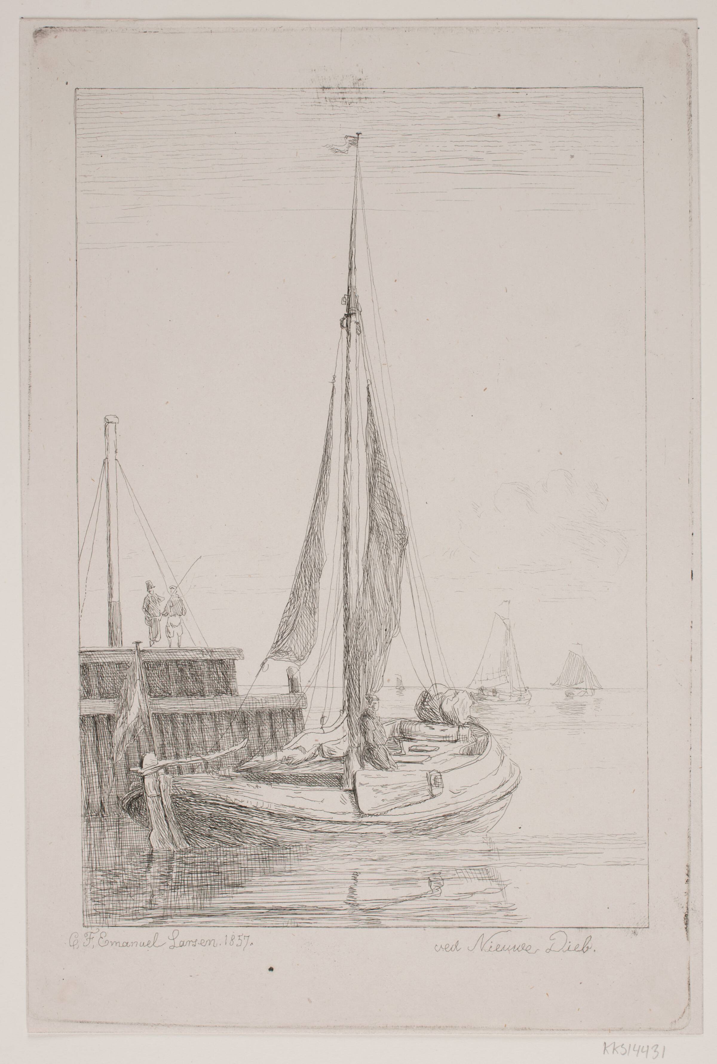 Ved Nieuwe Diep, Emanuel Larsen, 1857