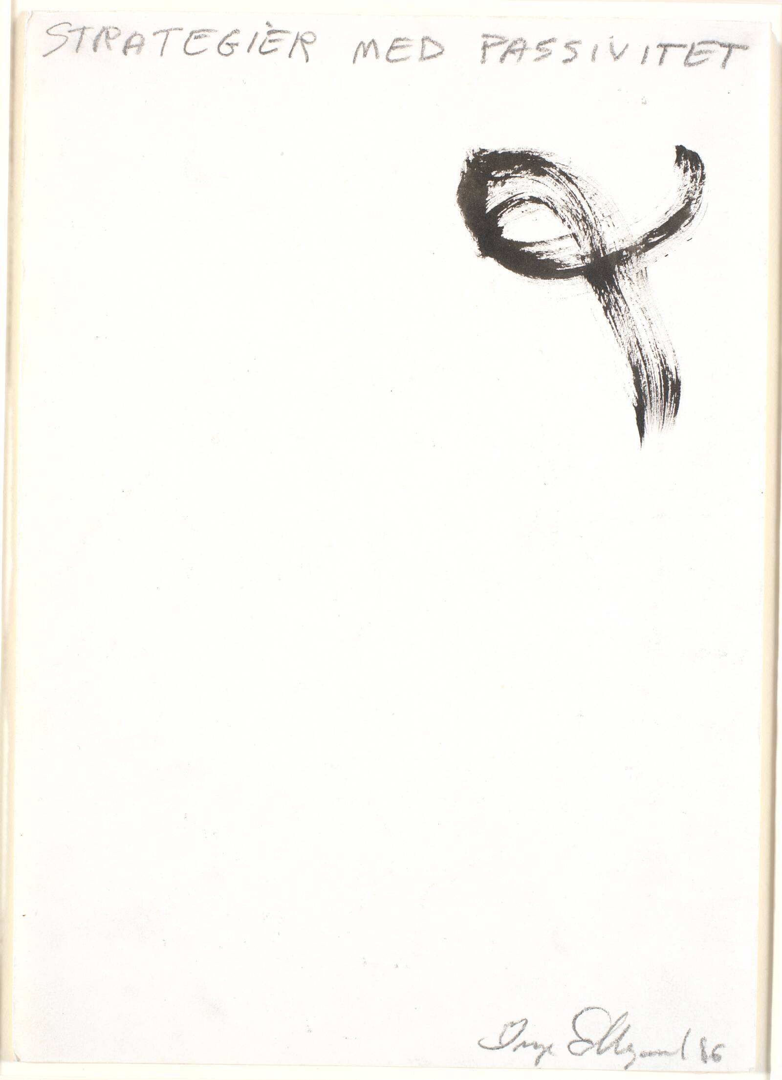 "Strategier med passivitet", Inge Ellegaard, 1986