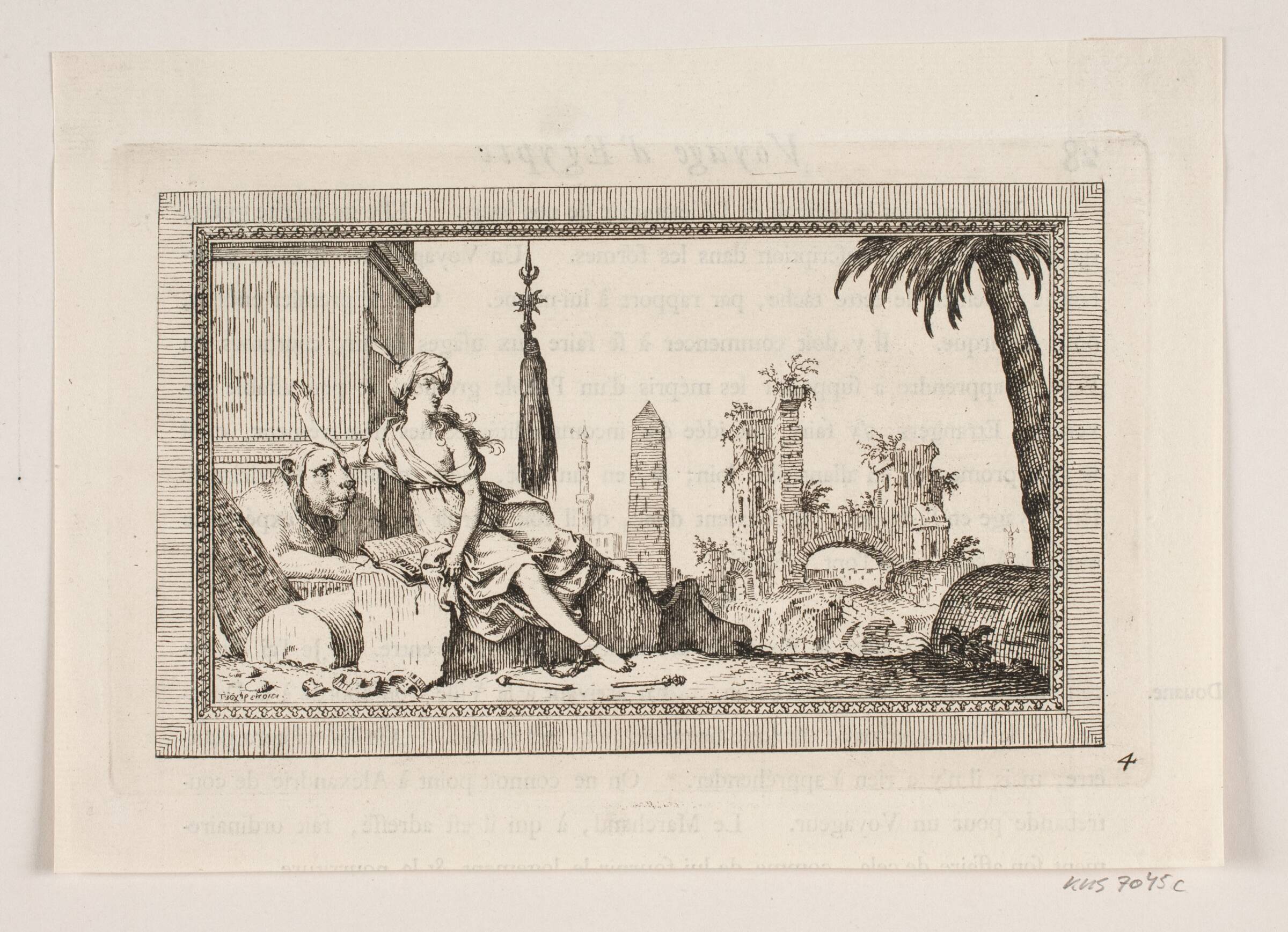 Vignet til Frederik Lodvig Norden, "Voyage d'Egypte et de Nubie", København 1755, Marcus Tuscher, 1755
