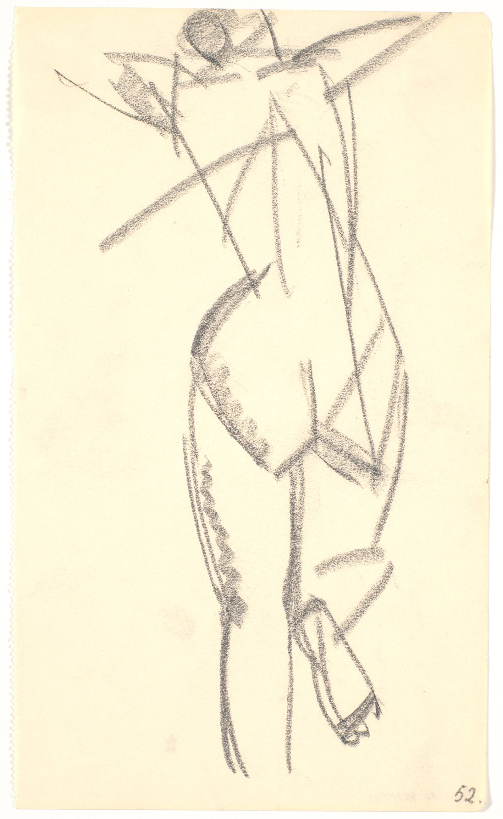 Stående model, set bagfra, Isakson, Karl, 1914-1915