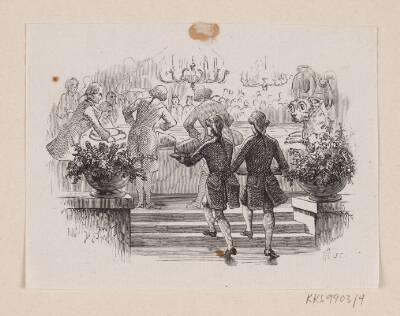 Illustration til "Fyrtøjet" i H.C. Andersen, "Eventyr og Historier", Bind 1