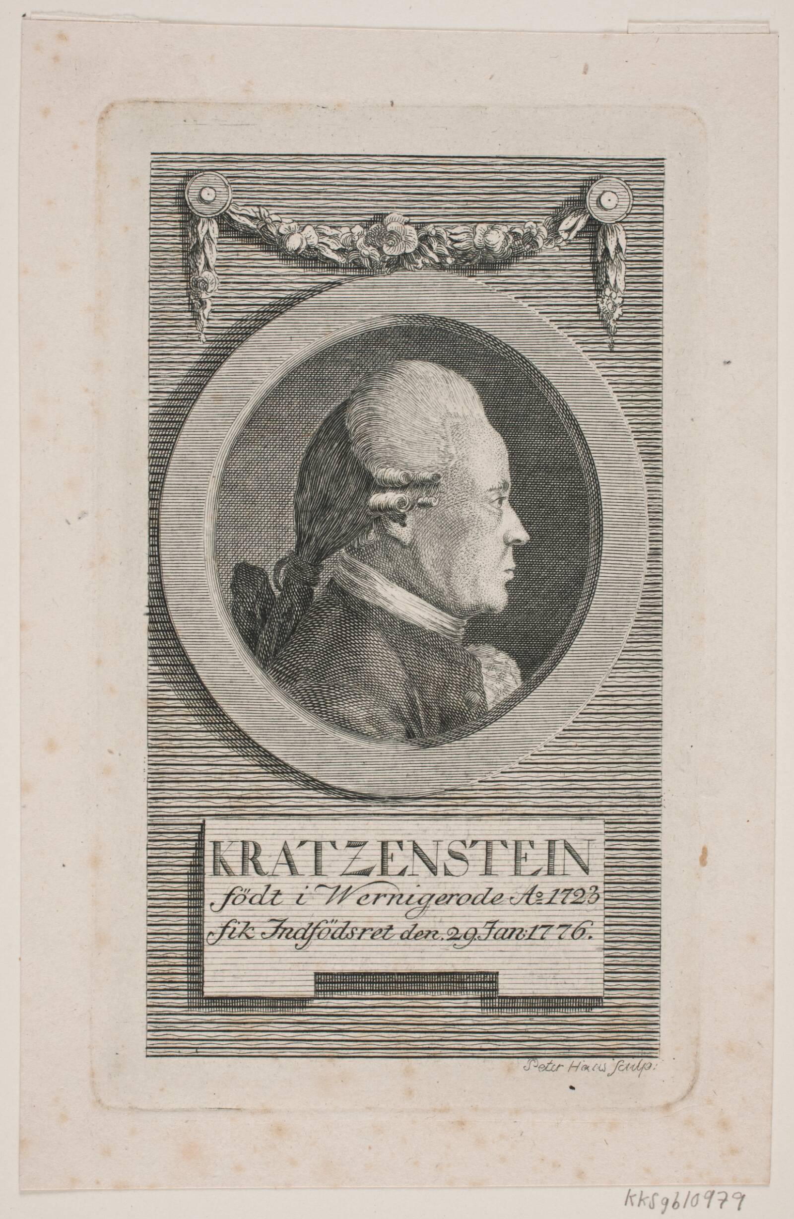 C. G. Kratzenstein, Peter Haas, 1782