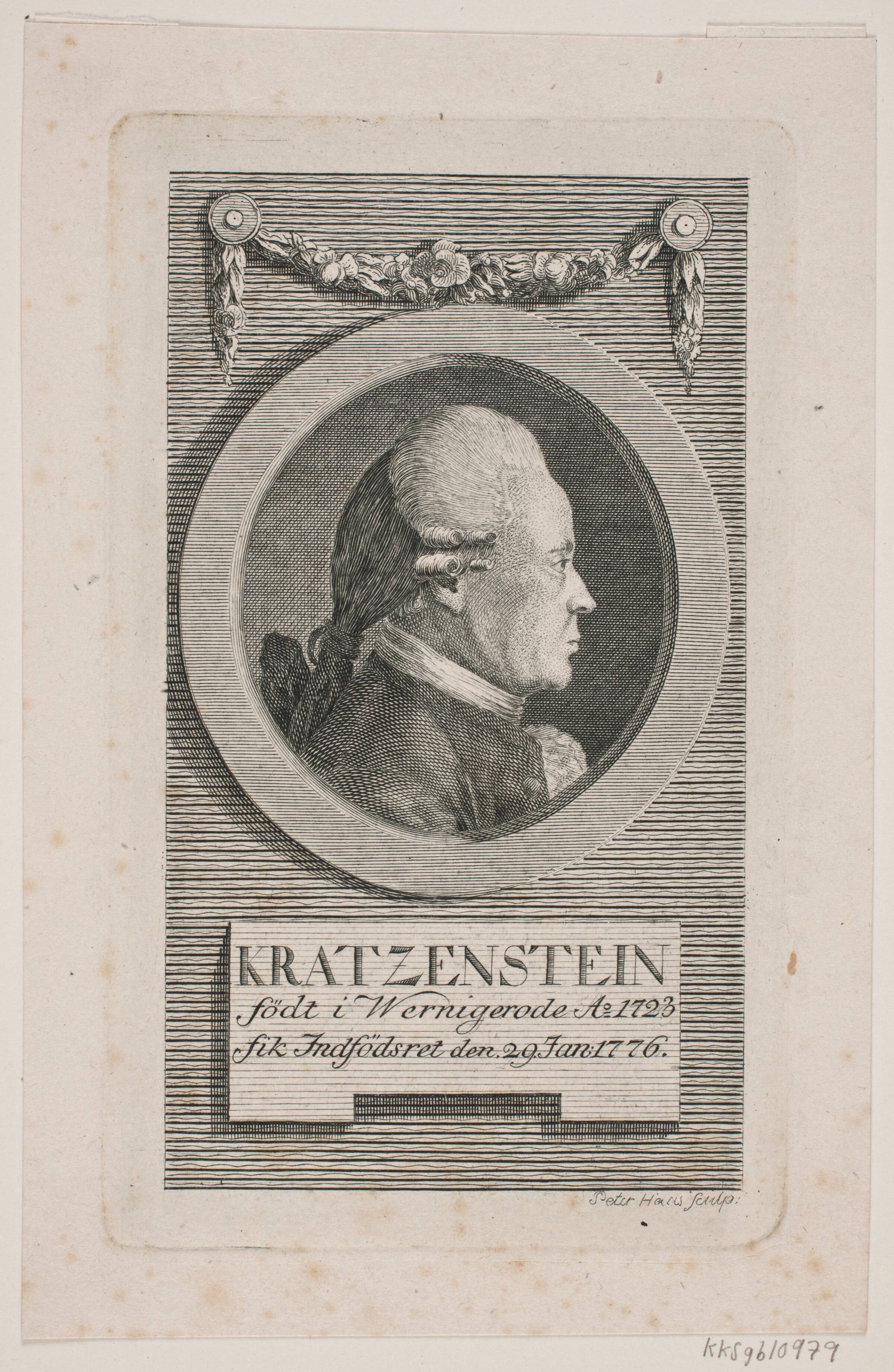 C. G. Kratzenstein, Peter Haas, 1782