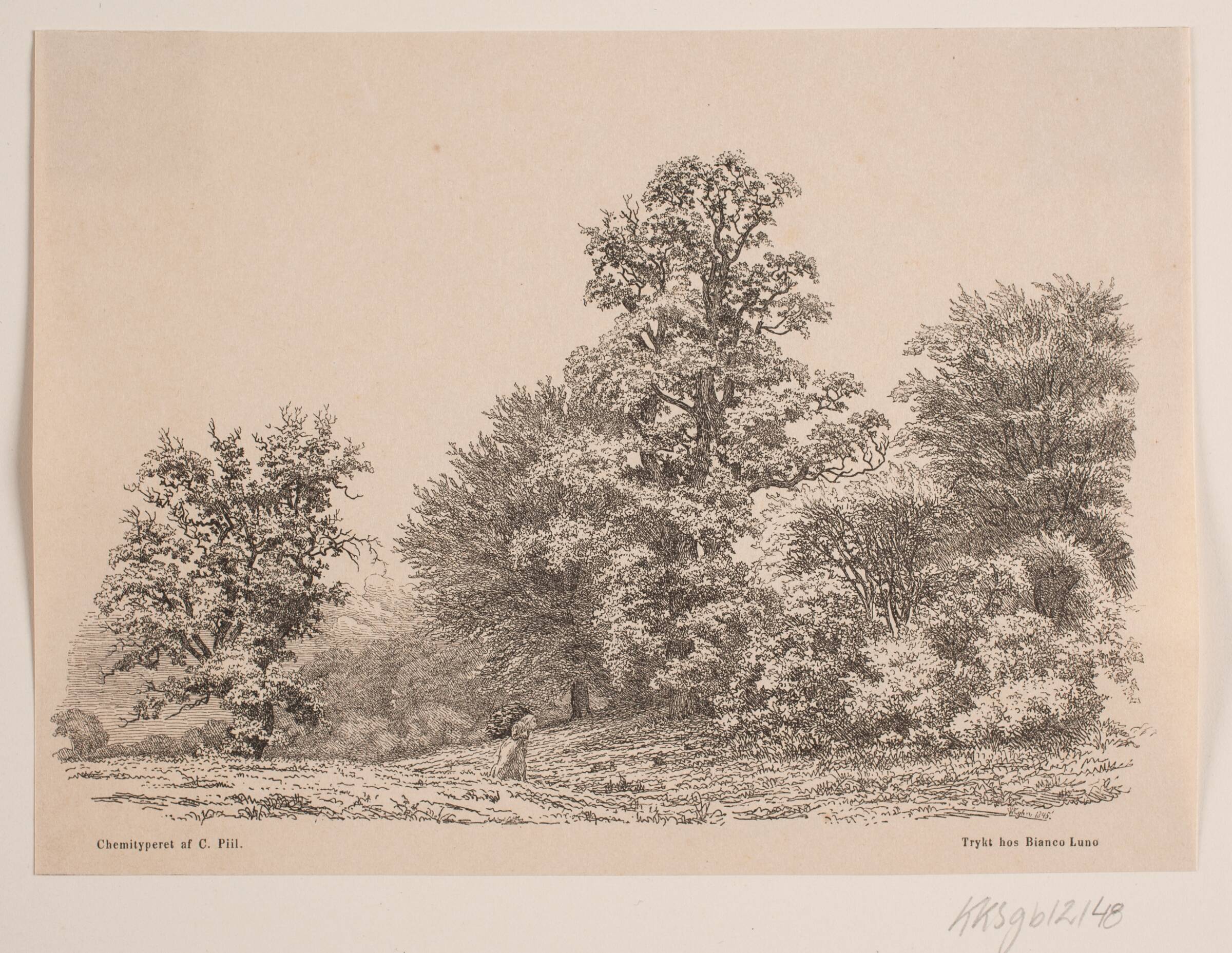 Udkant af en skov, Vilhelm Kyhn, 1845