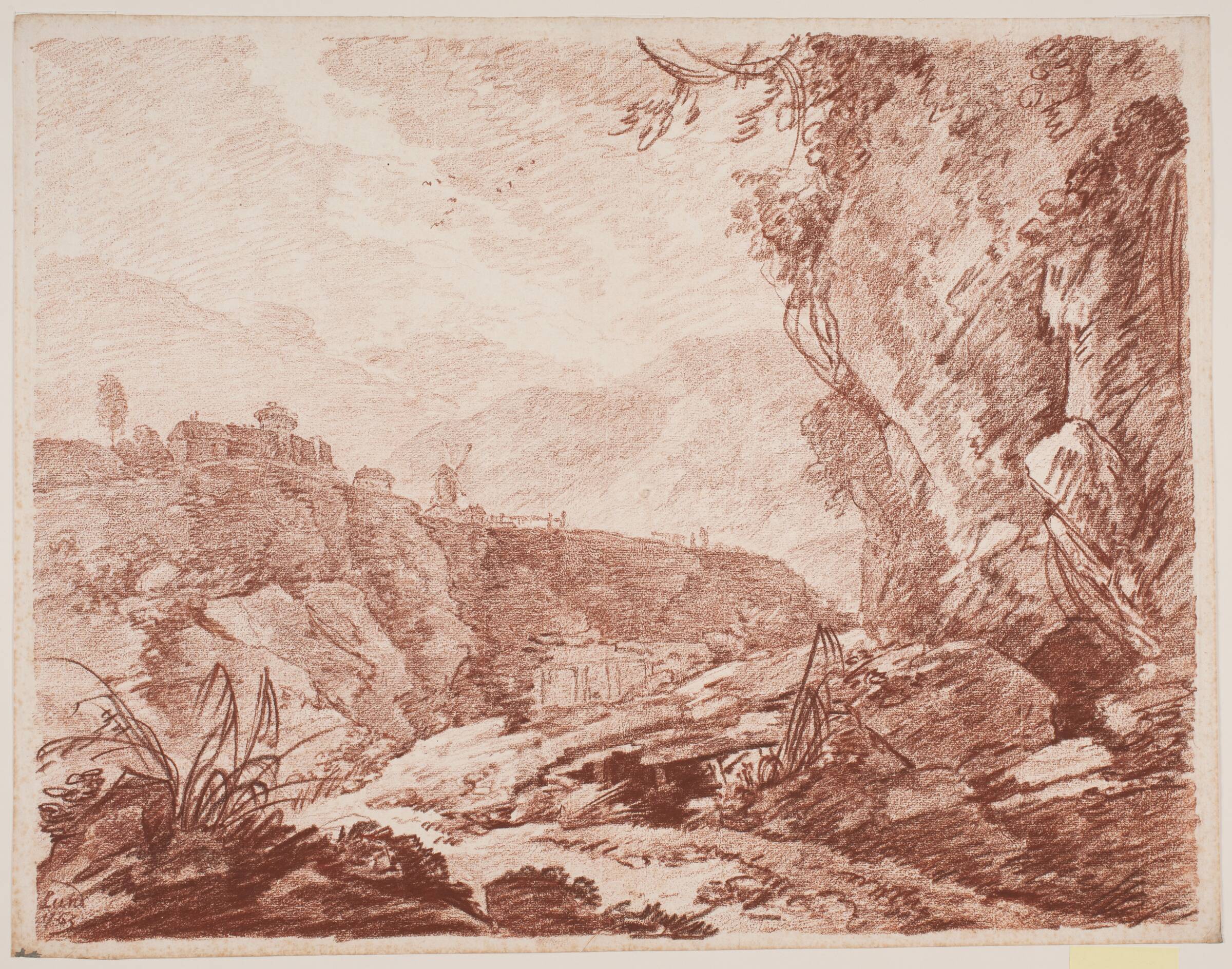 Italiensk fantasilandskab, Jens Petersen Lund, 1763
