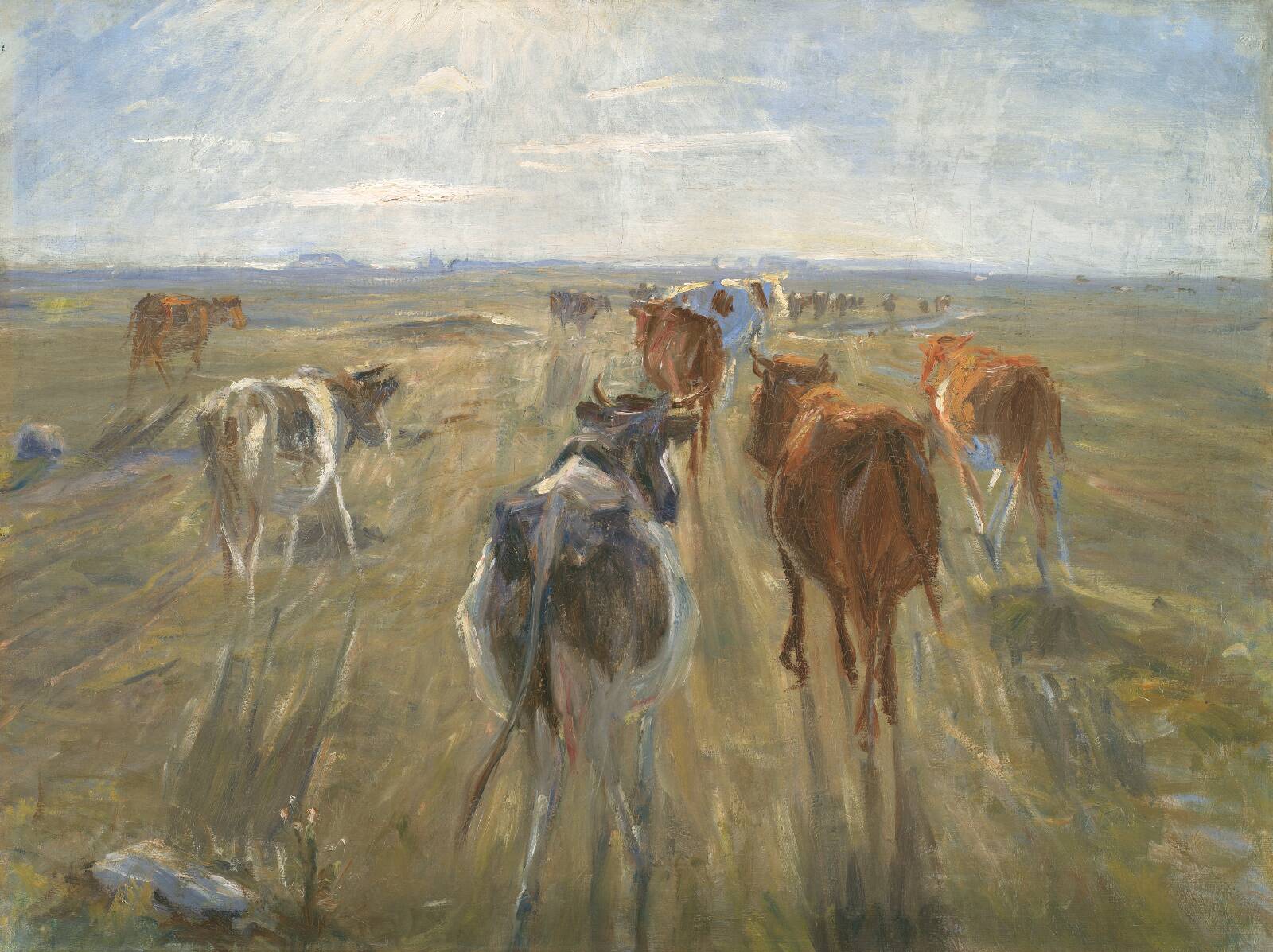 Long Shadows. Cattle on the Island of Saltholm, by Theodor Philipsen, 1888-1892