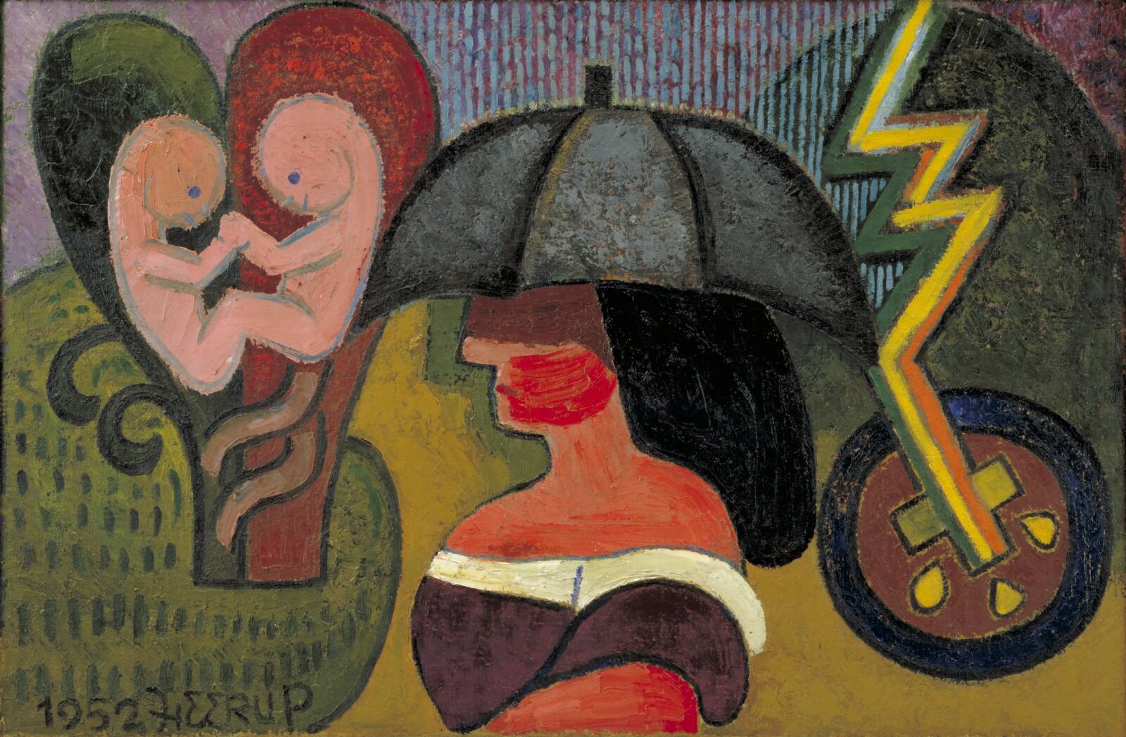 Paraplymadonna, Henry Heerup, 1952