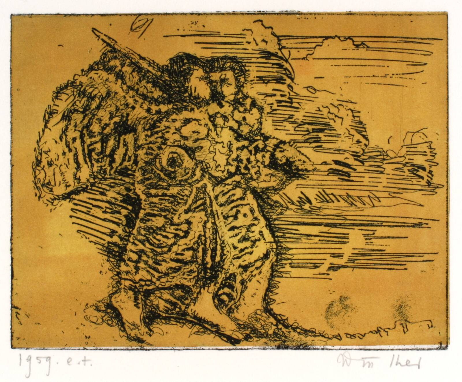 Tobias og englen. Efter Elsheimer, Richard Winther, 1959