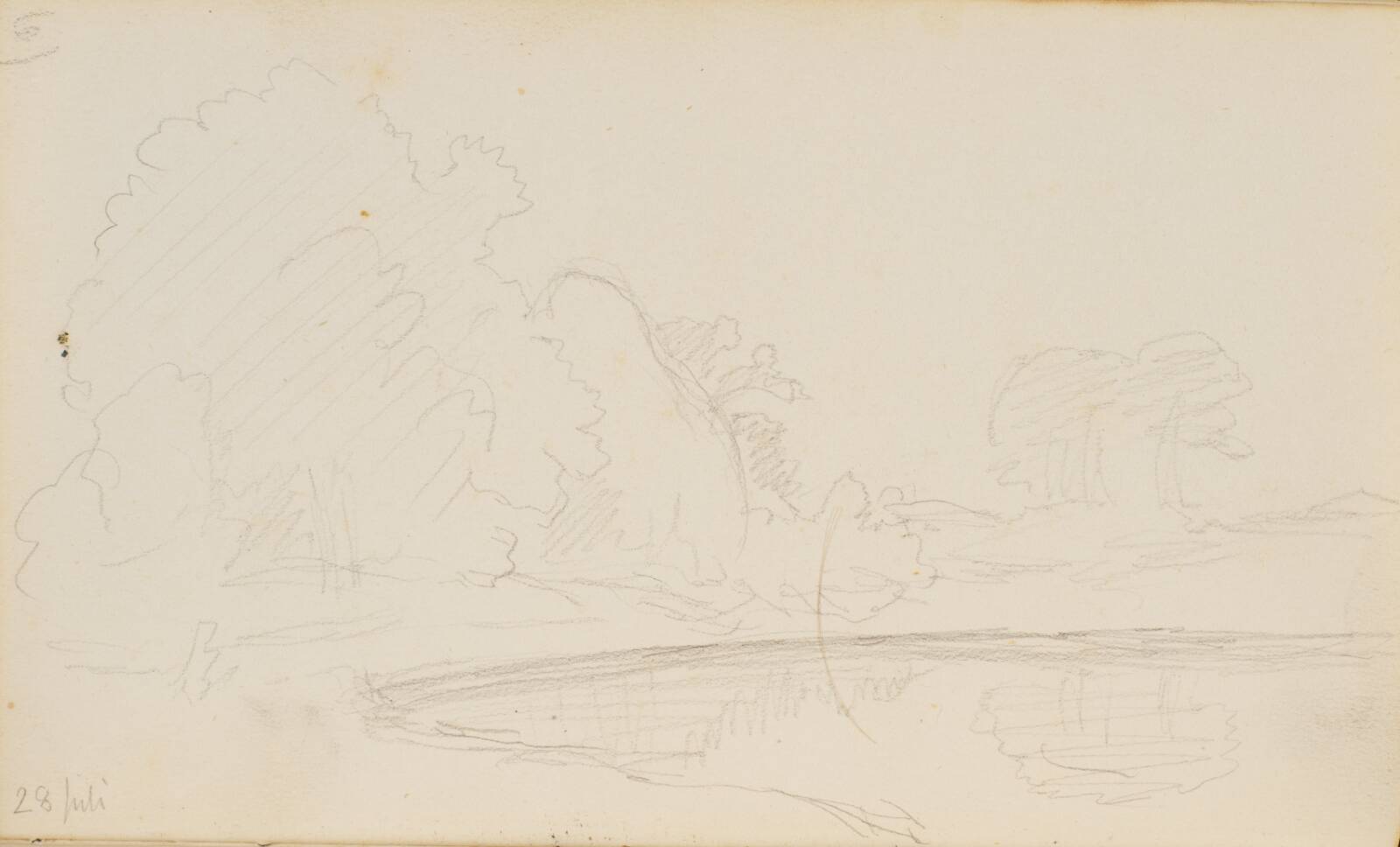 Skovsø og træer, P.C. Skovgaard, 1870