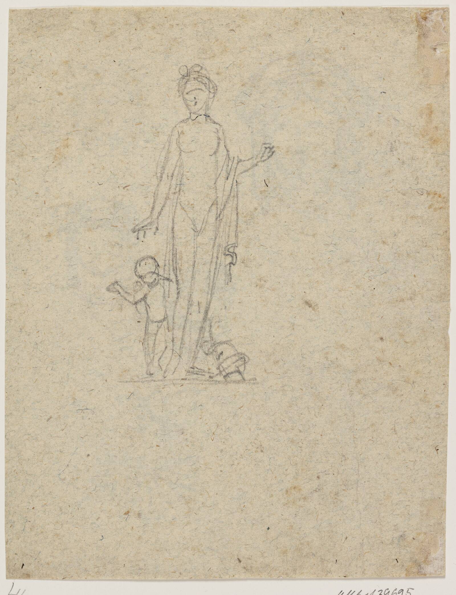Studie af kvindefigur med barn, Nicolai Dajon, 1766-1823