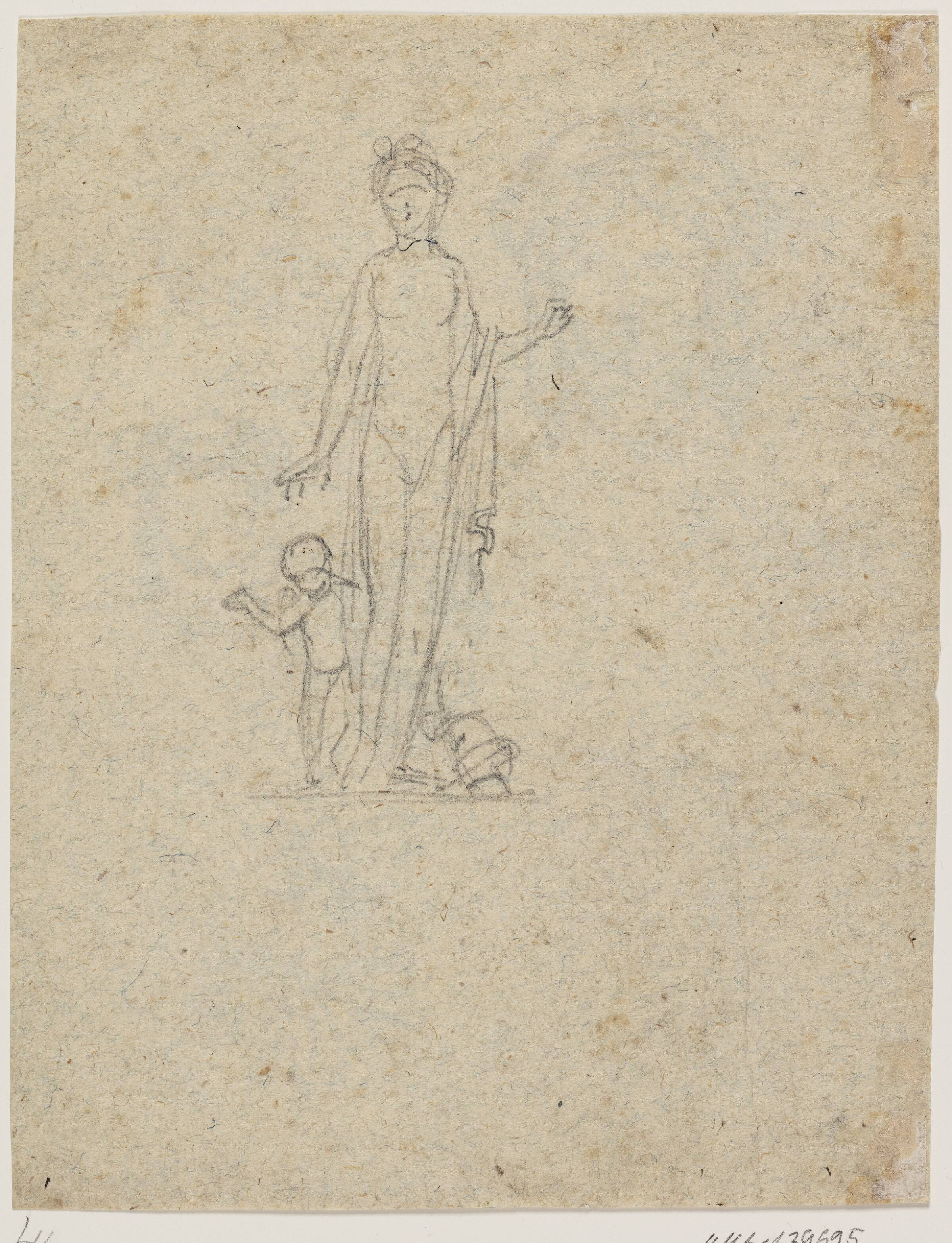 Studie af kvindefigur med barn, Nicolai Dajon, 1766-1823