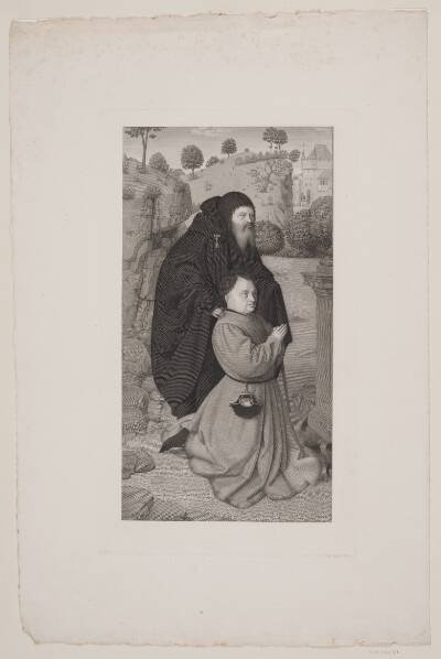 St. Antonius og en bedende mand