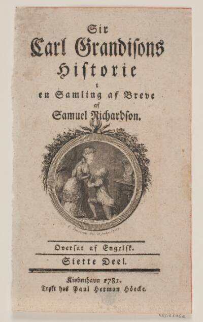 Titetblad til S. Richardson "Sir Grandisons Historie"