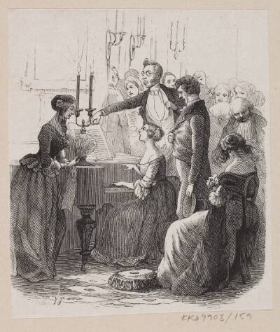 Illustration til "Alt paa sin rette Plads" i H.C. Andersen, "Eventyr og Historier", Bind 2
