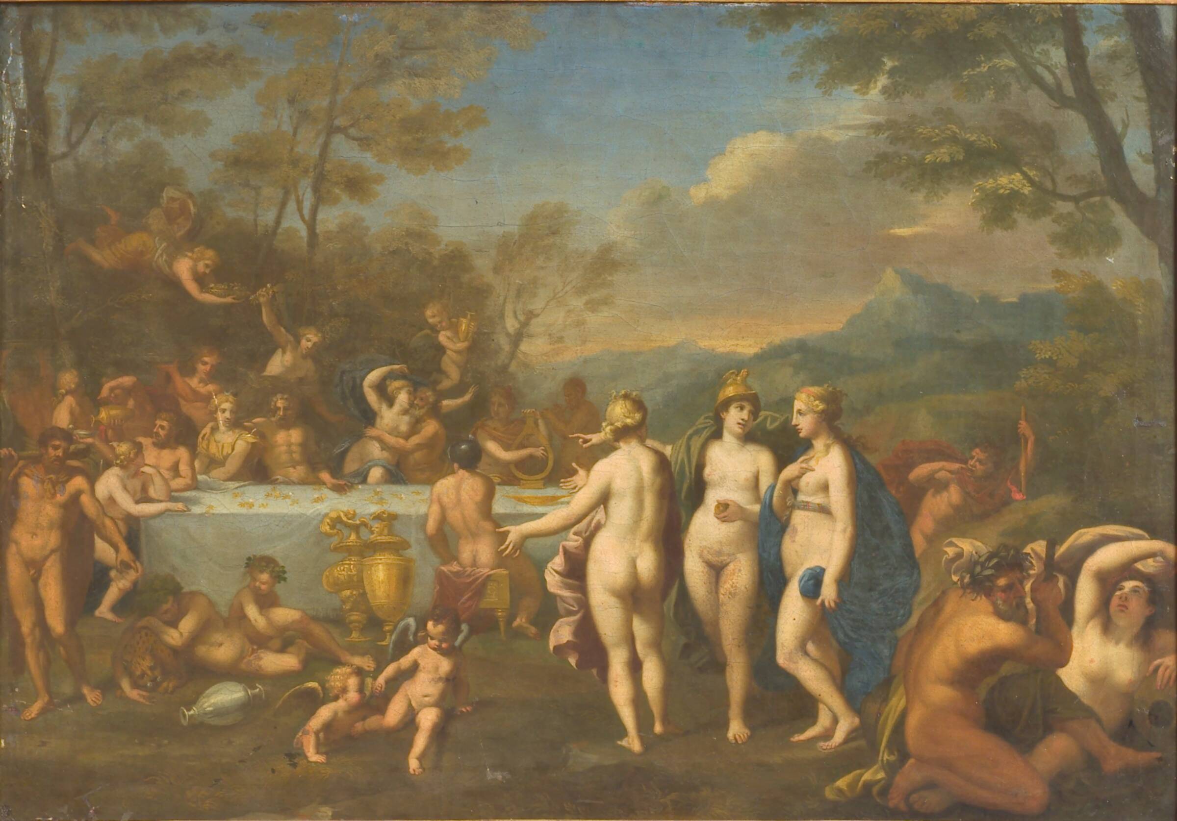 En gudeforsamling, Jan van Haensbergen, 1657-1705