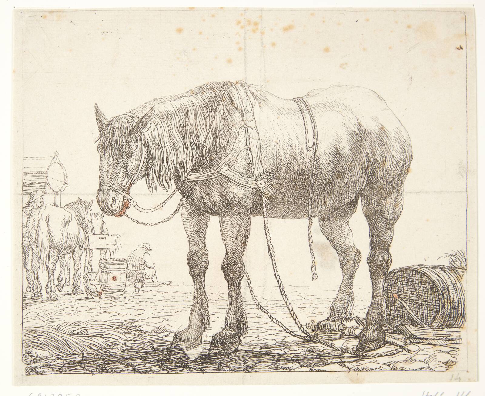 Hvilende arbejdshest, Simon de Vlieger, 1600-1653