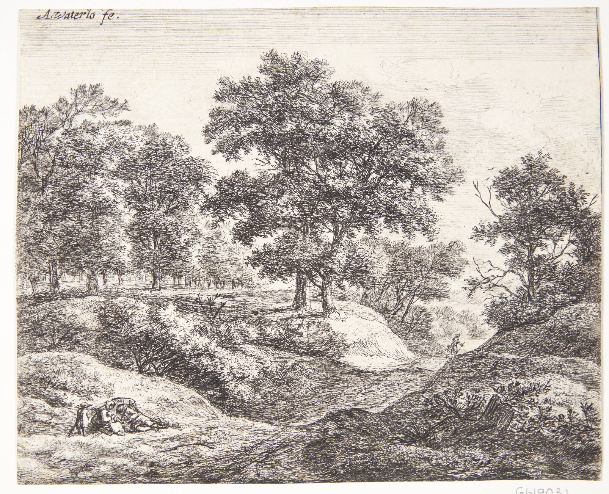 Hulvej med familie, der gør holdt