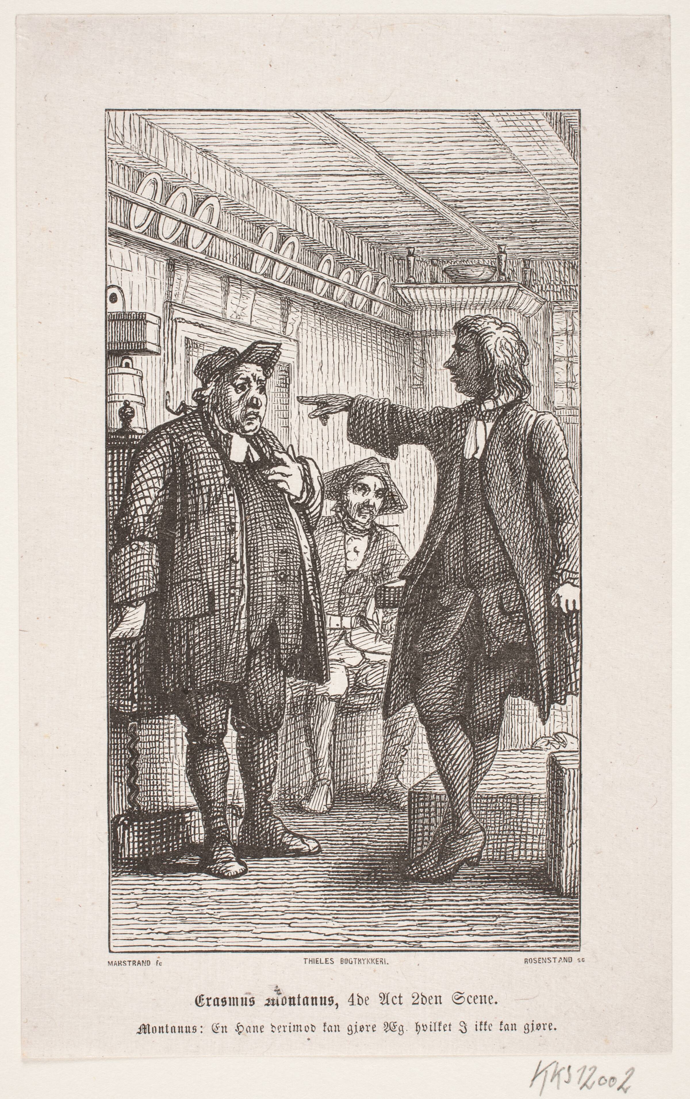 Holberg, Erasmus Montanus, IV, 2, Johan Frederik Rosenstand, 1820-1887