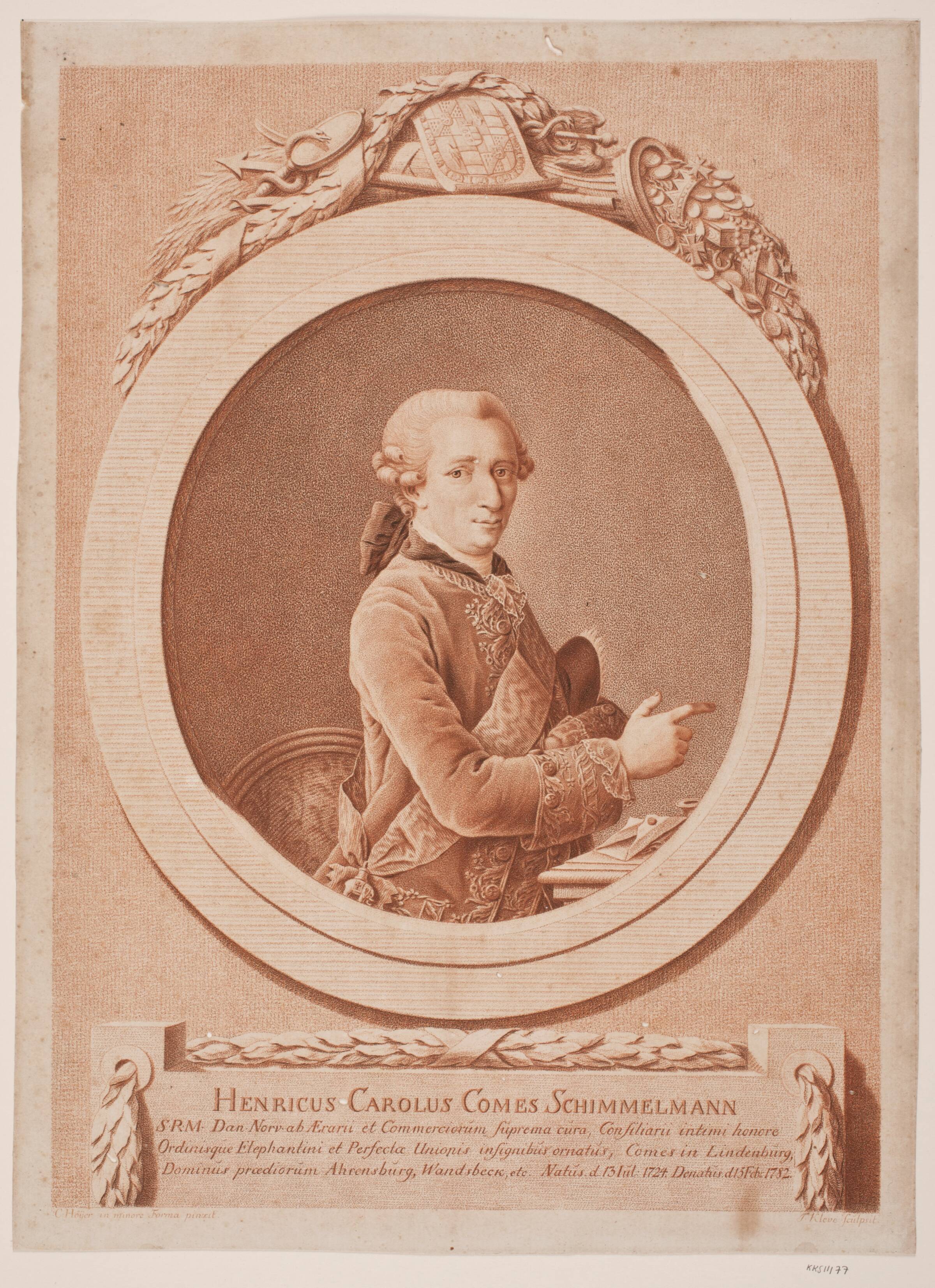 Greve H. C. Schimmelmann, Terkel Kleve, 1782-1881