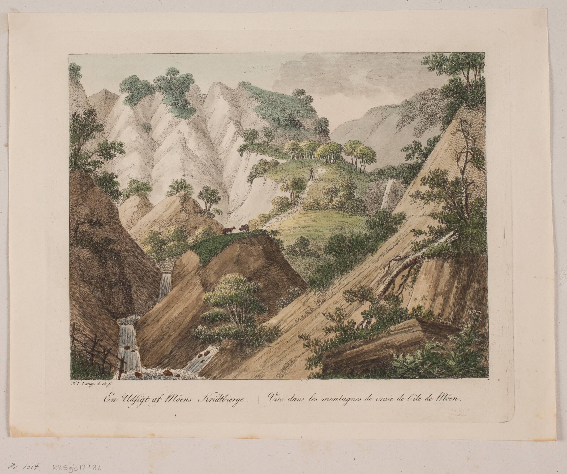 En udsigt af Møns kridtbjerge, Søren L. Lange, 1803