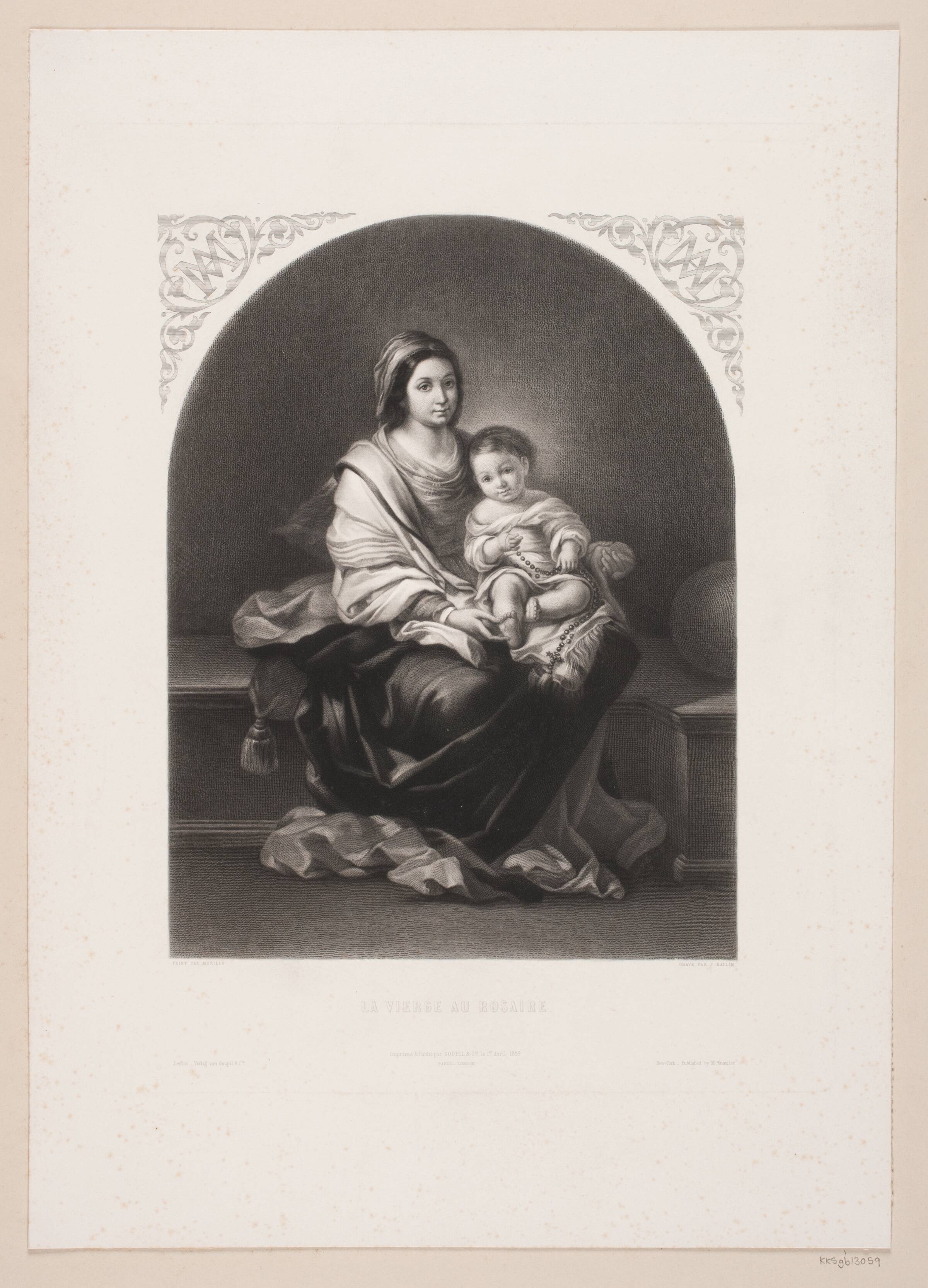 La vierge au rosaire, Joel Ballin, 1859