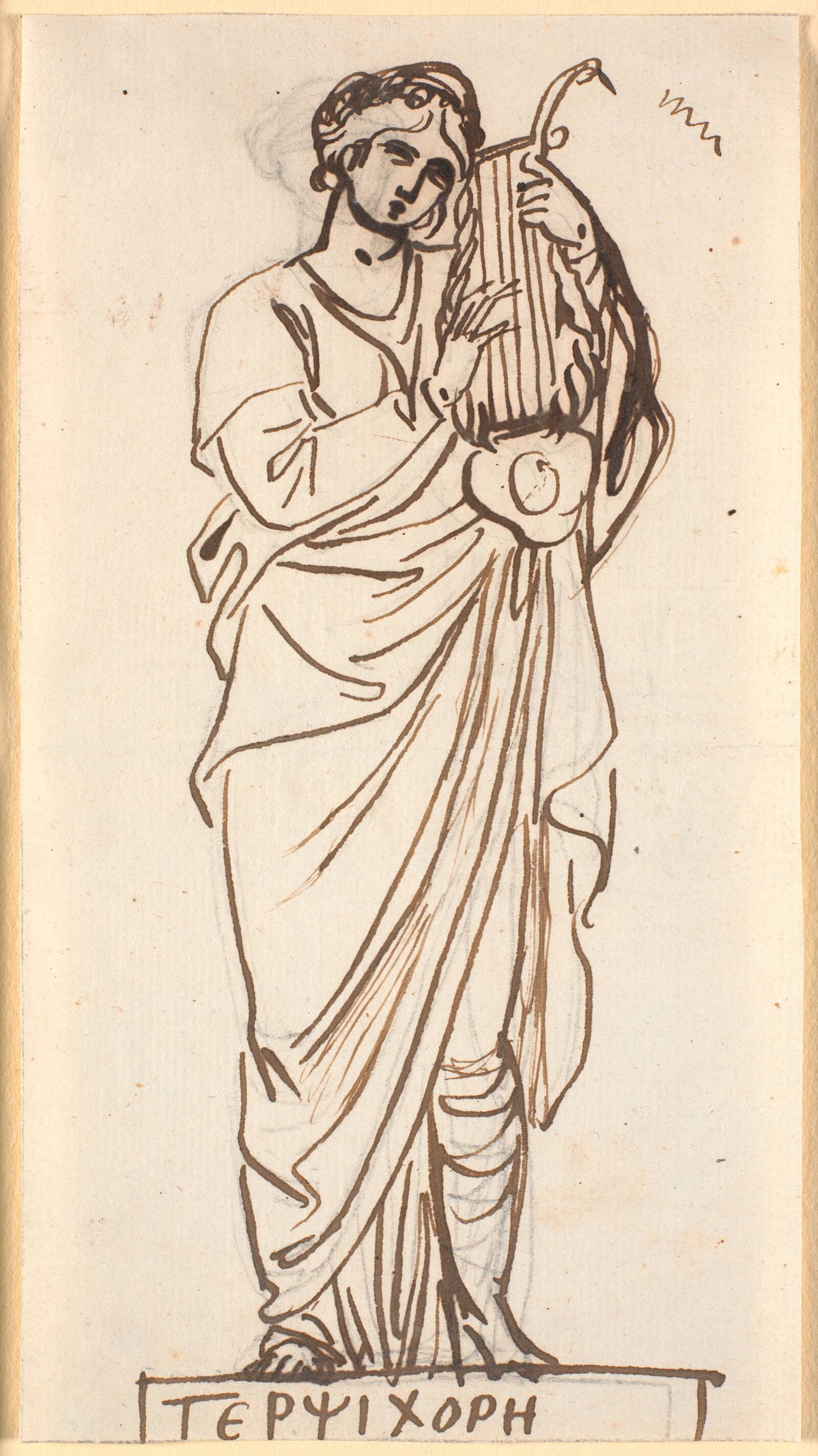 Terpsikore, dansens muse, Nicolai Abildgaard, 1743-1809