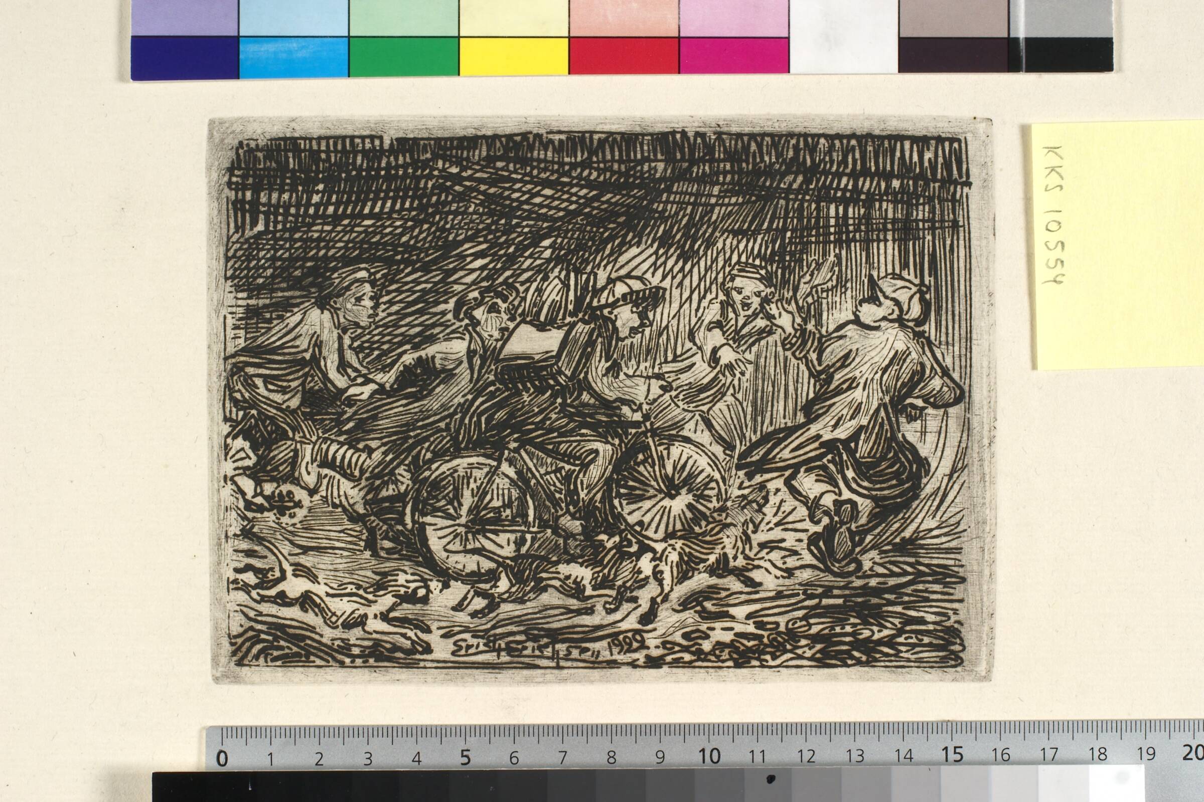 Kapløb med cyklister, Erich Erichsøe, 1922