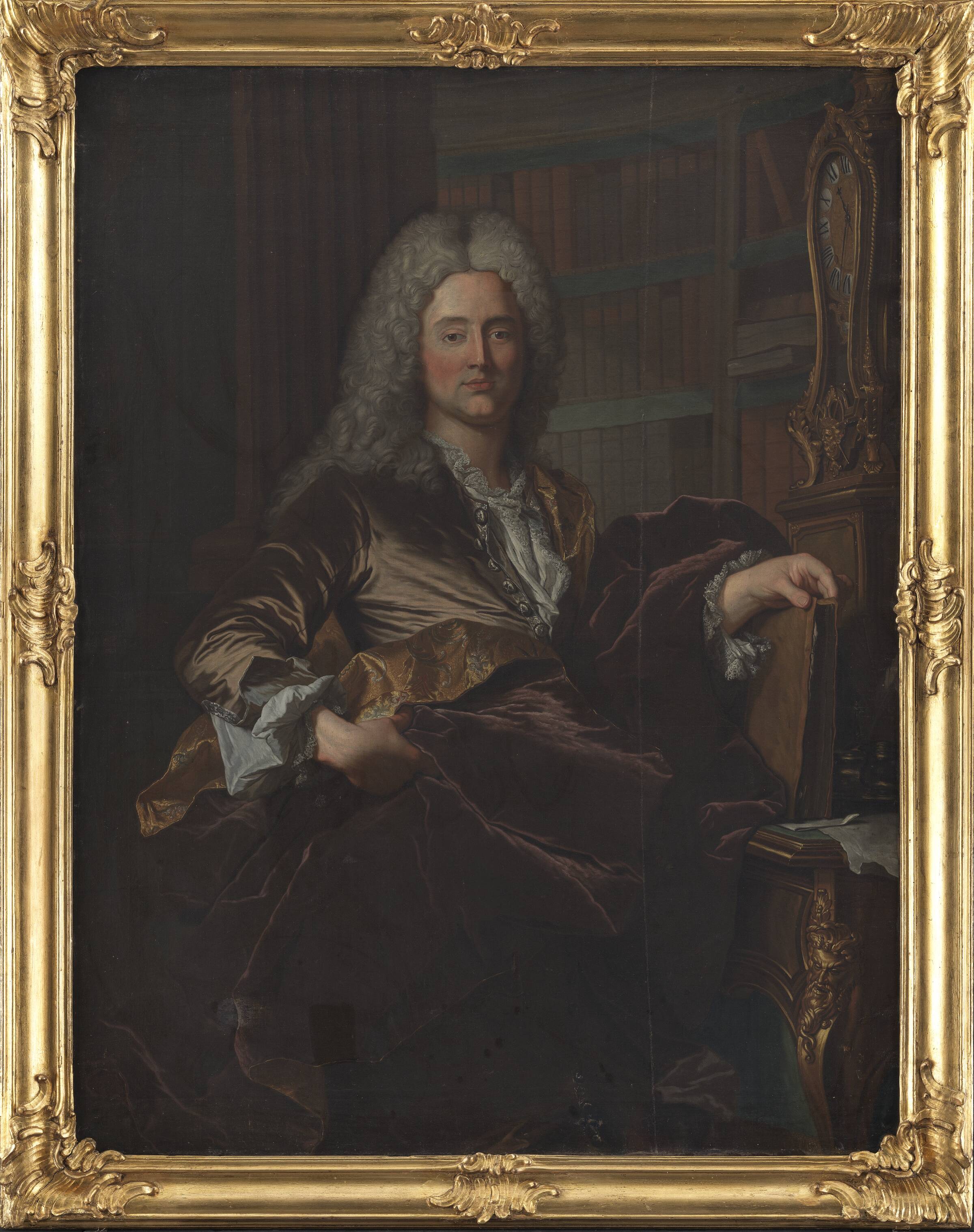 Portræt af landsdommer Peder Benzon Mylius, Hyacinthe Rigaud, 1721