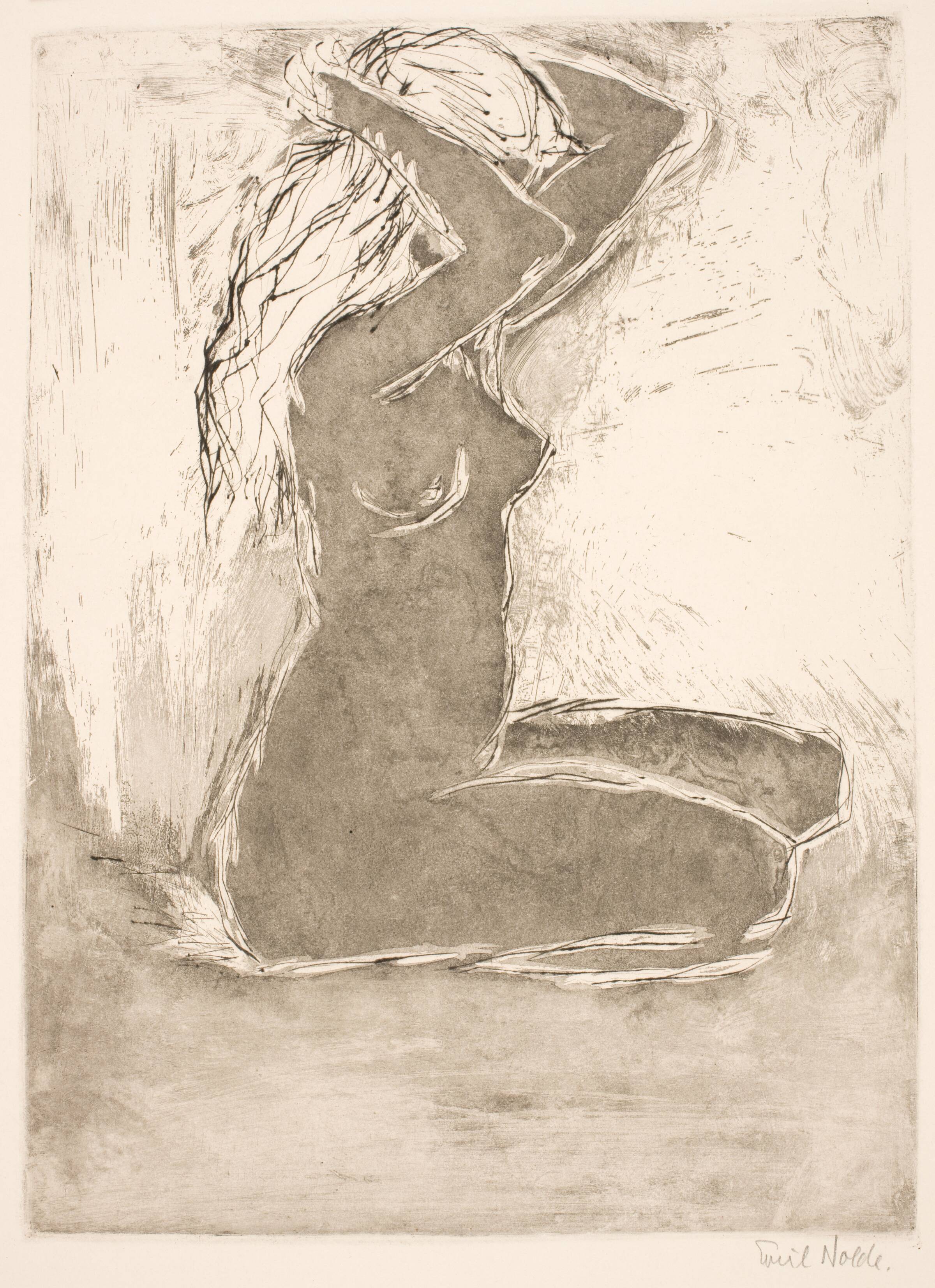 Kniendes Mädchen, Emil Nolde, 1907