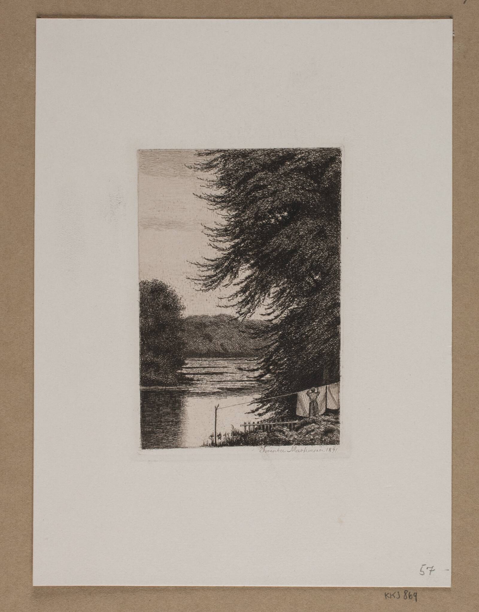 Ved en sø, Josepha Martensen, 1891