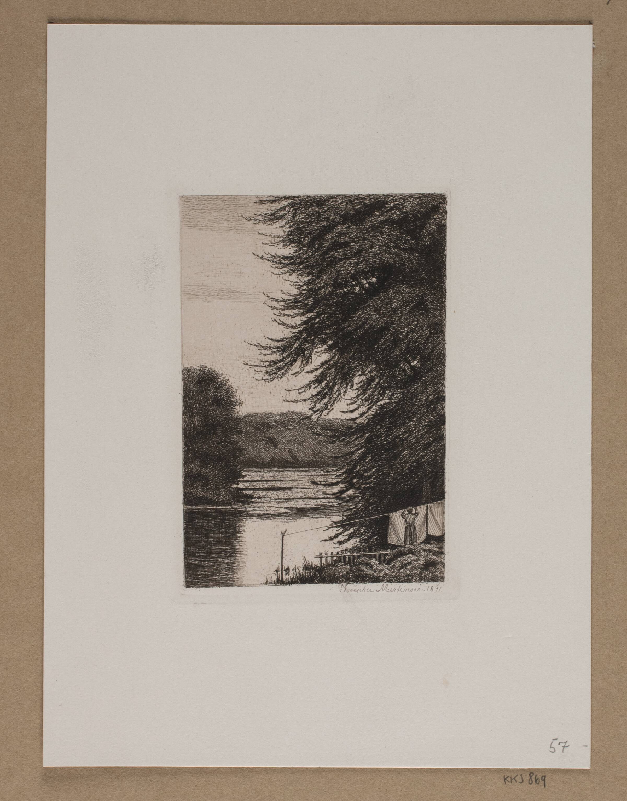 Ved en sø, Josepha Martensen, 1891