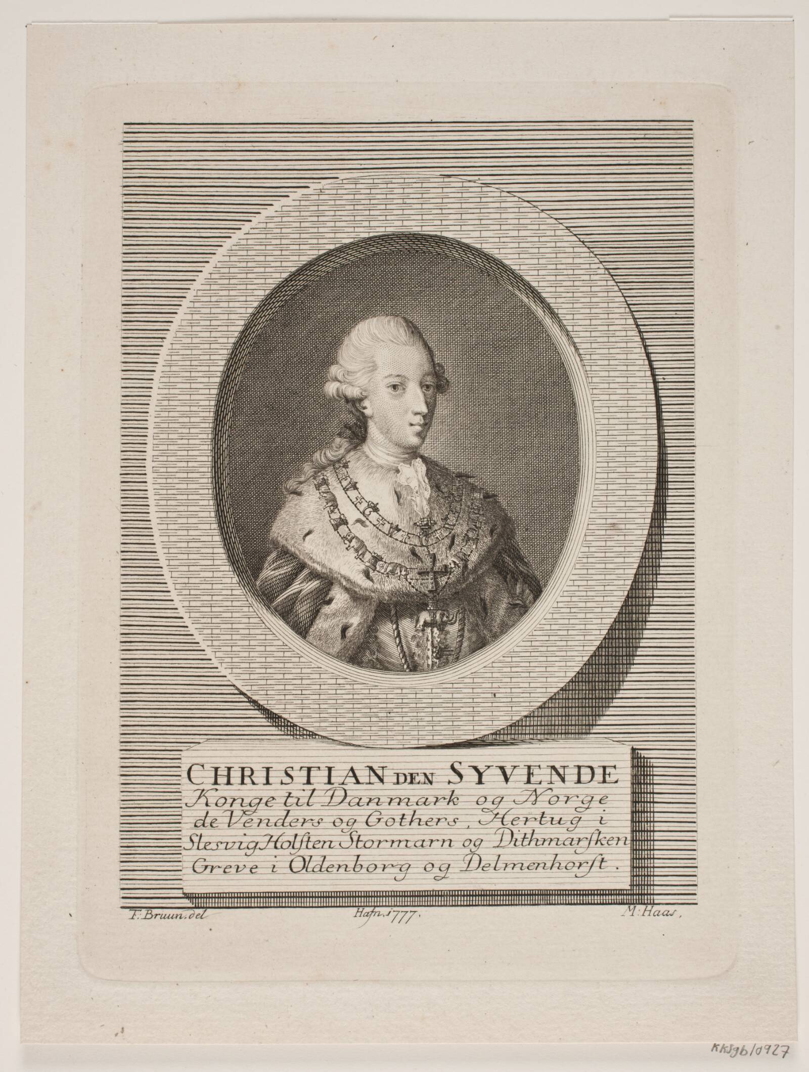Christian VII, Meno Haas, 1777
