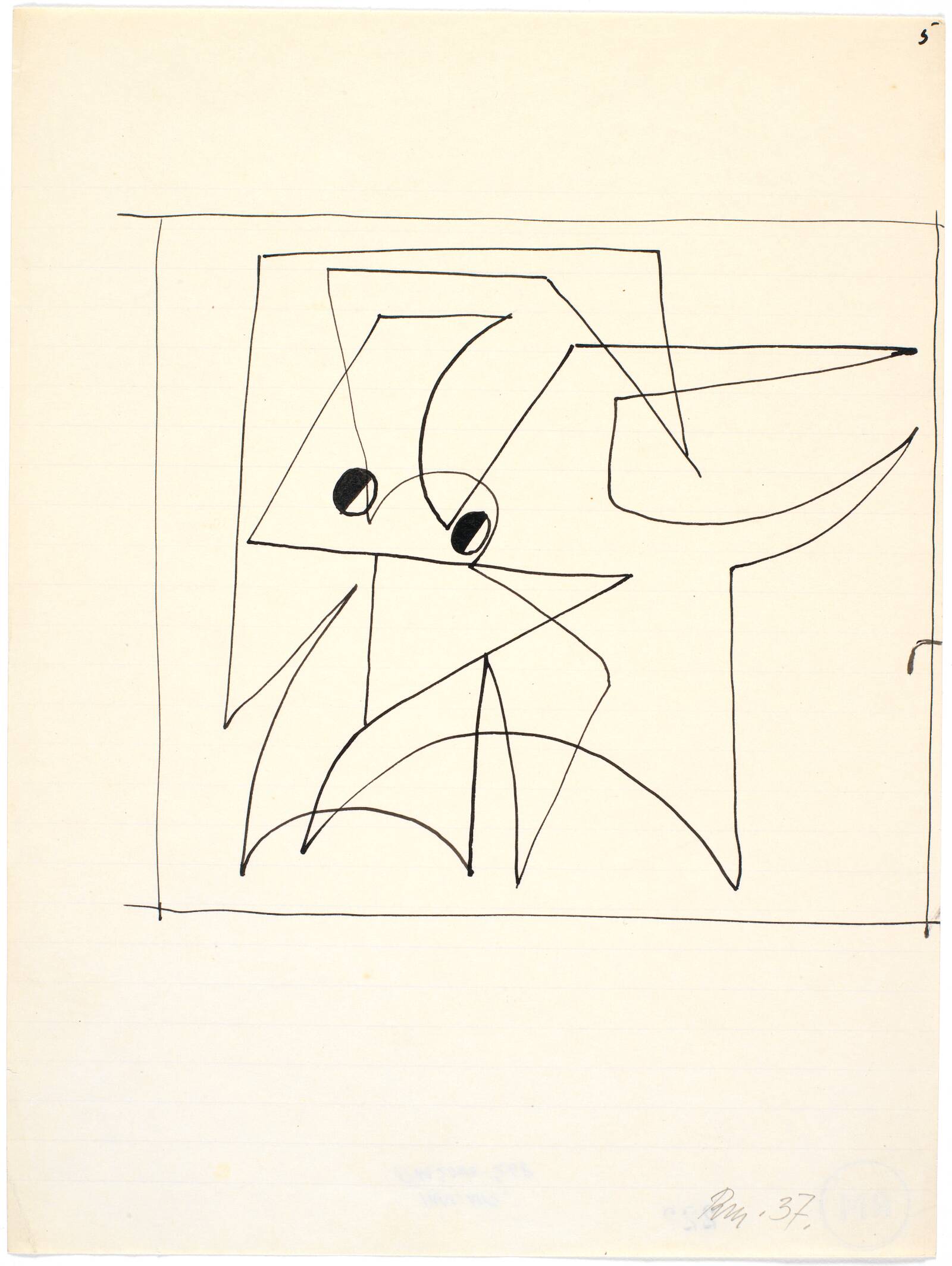 Geometriserende figuration, Richard Mortensen, 1936-1938