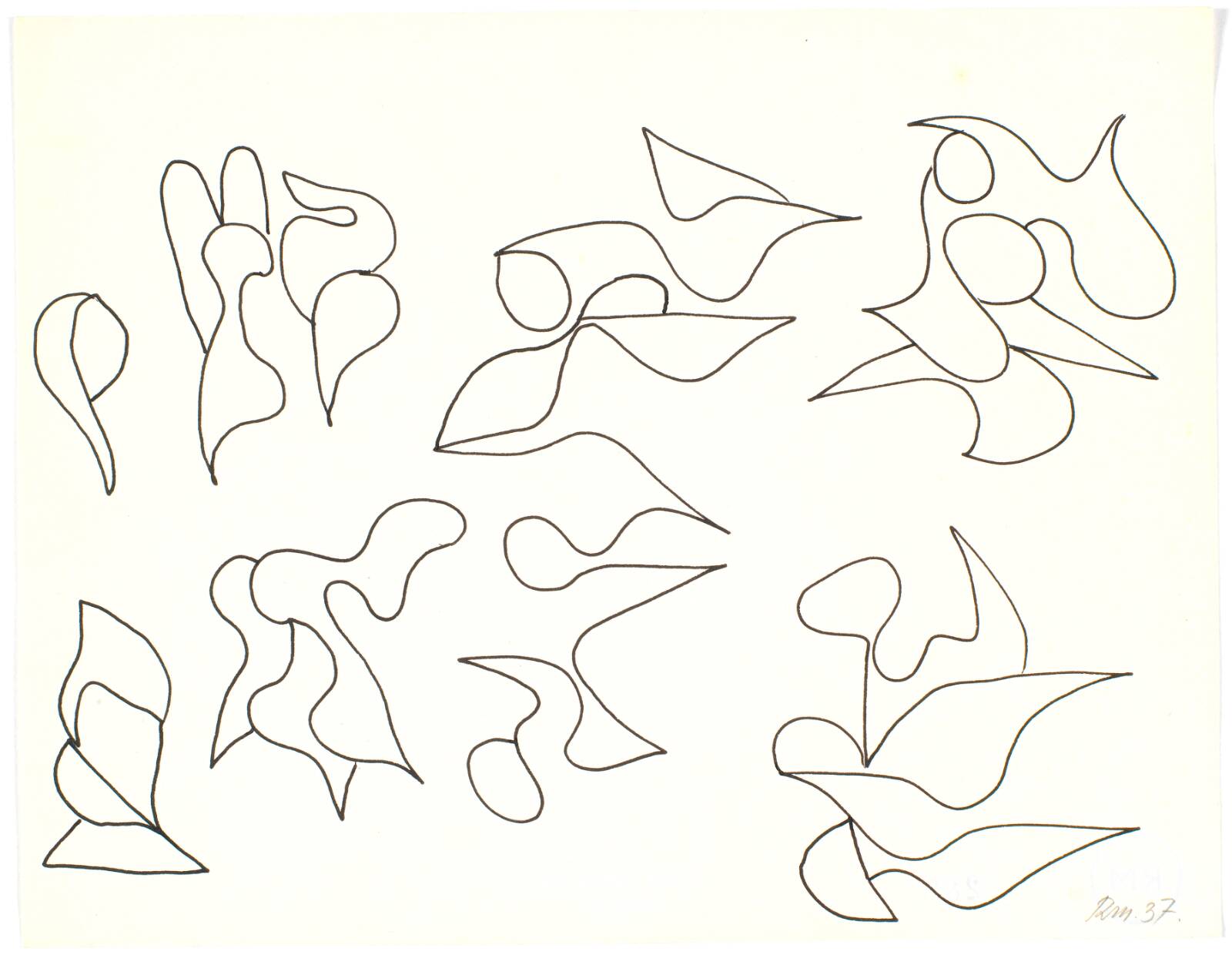 Biomorfe figurationer, Richard Mortensen, 1938-1940