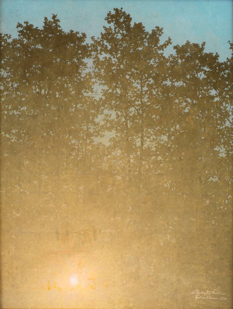 Sunset. Fontainebleau, by Valdemar Schønheyder Møller, 1900