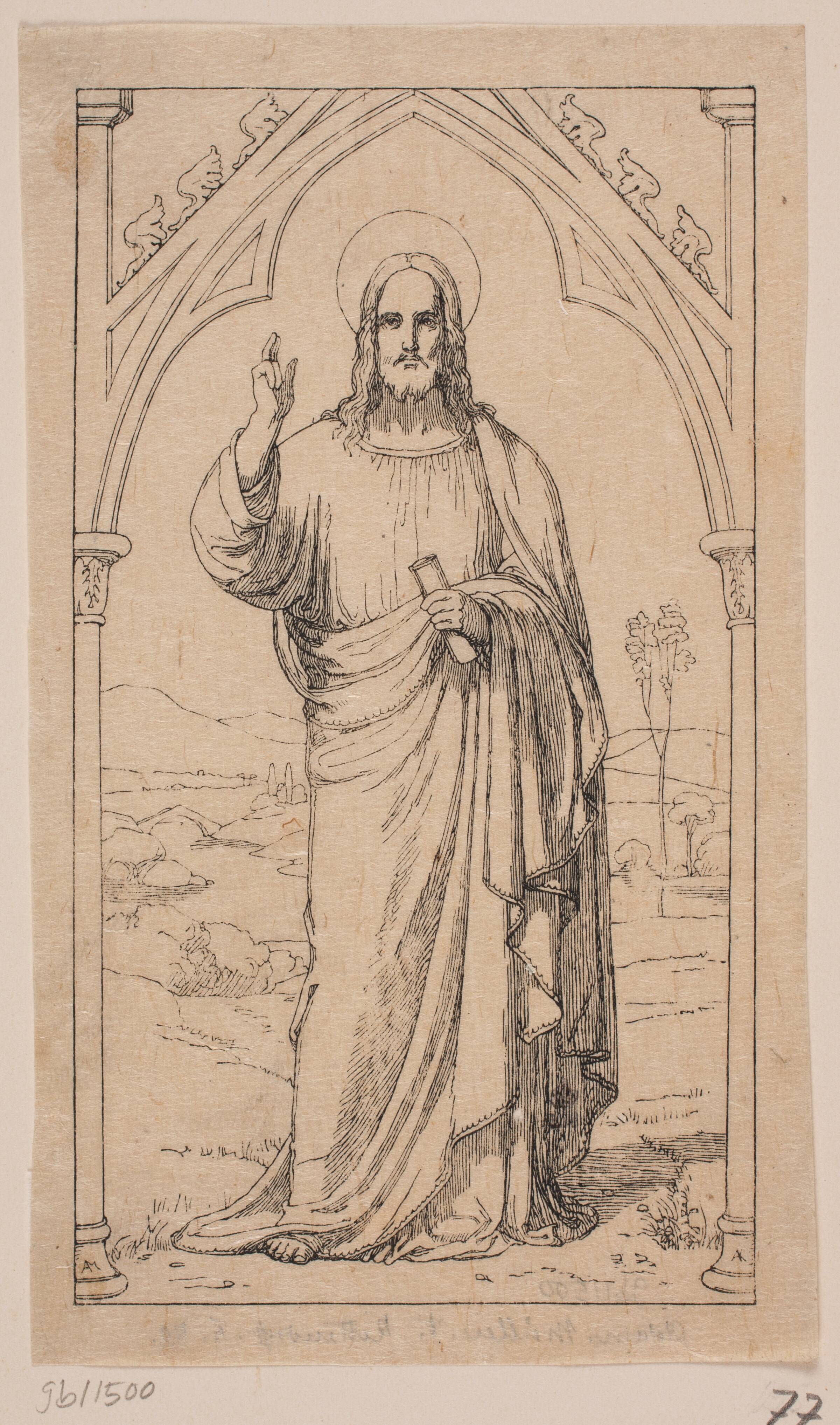Kristus velsignende, Axel Theodor Kittendorff, 1840